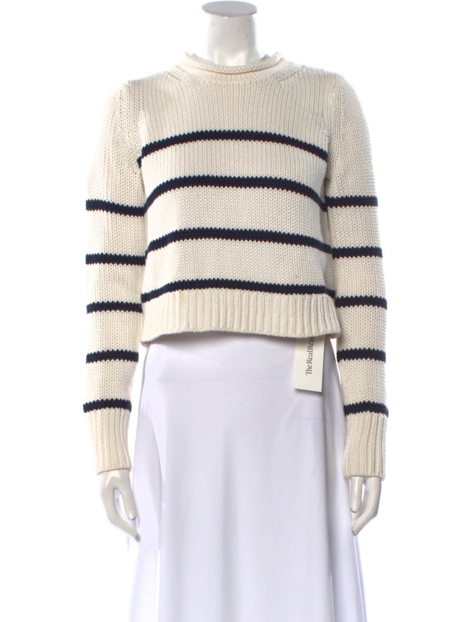 La Ligne Striped Mock Neck Sweater