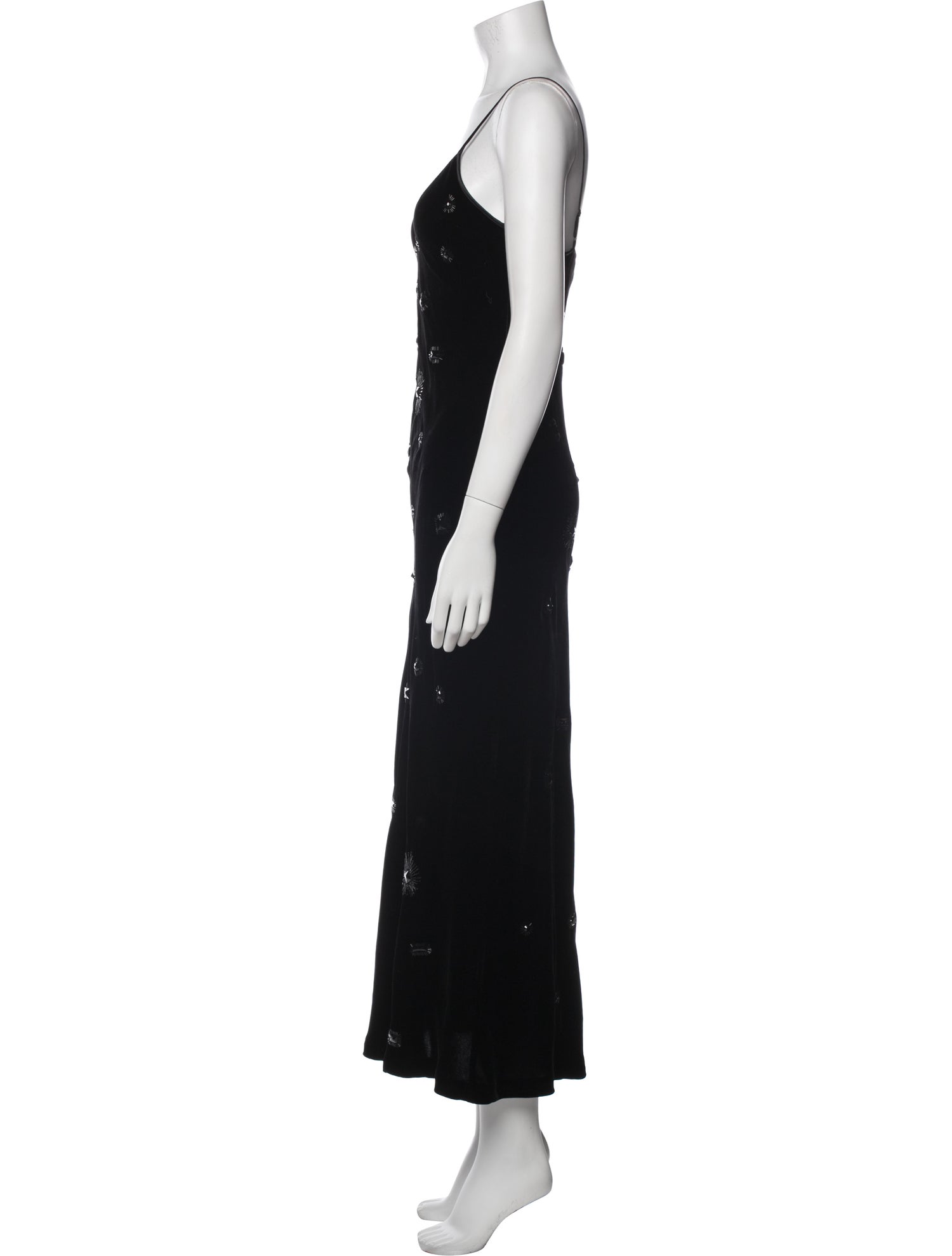 La Ligne V-Neck Long Dress