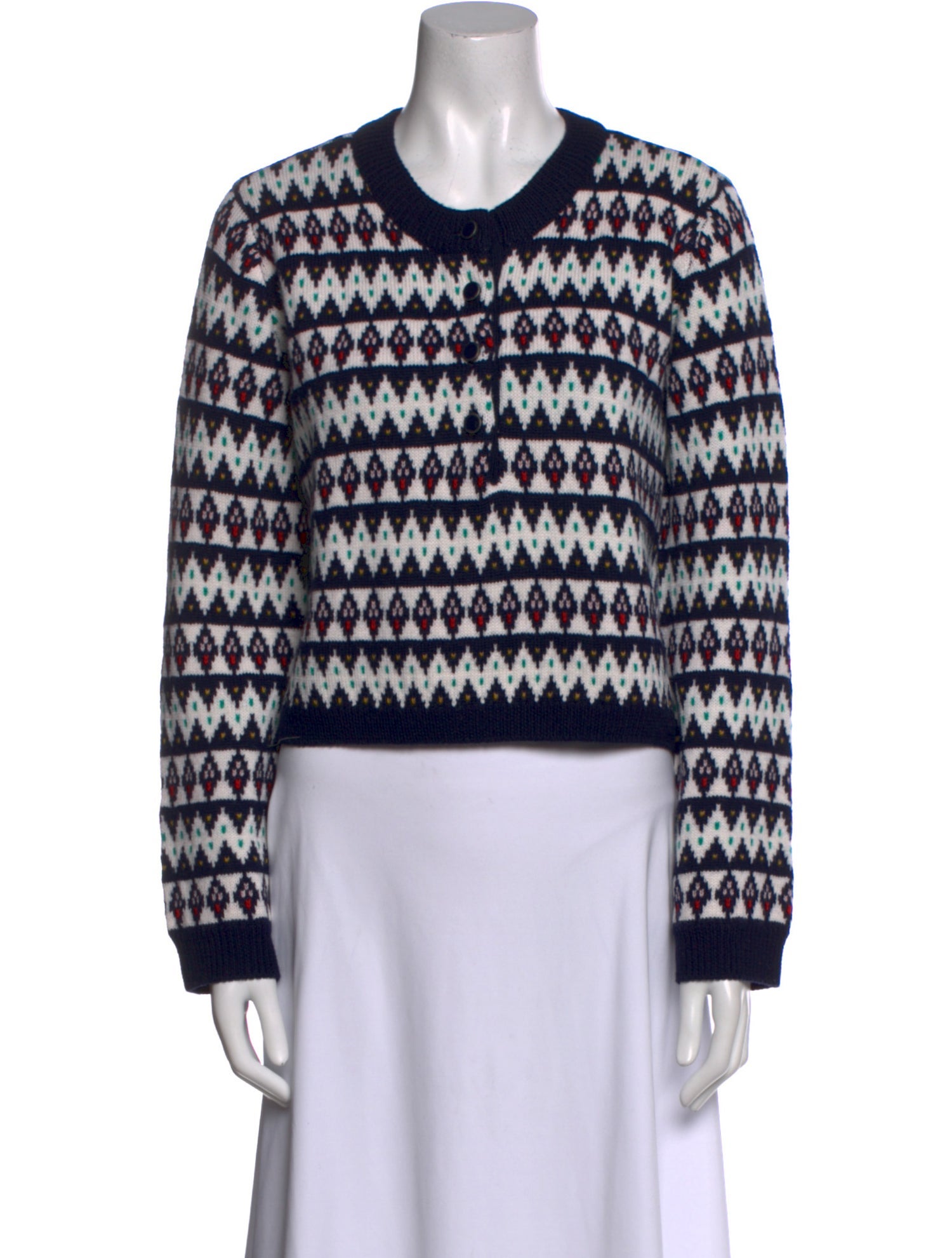 La Ligne Merino Wool Printed Sweater