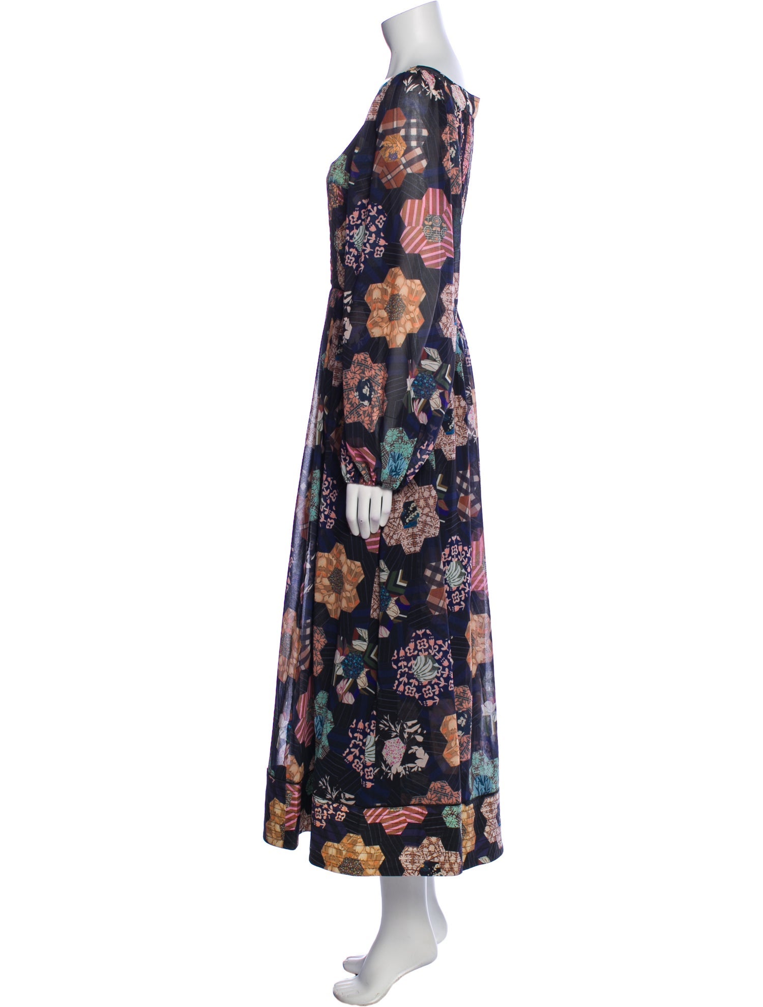 La Ligne Floral Print Long Dress