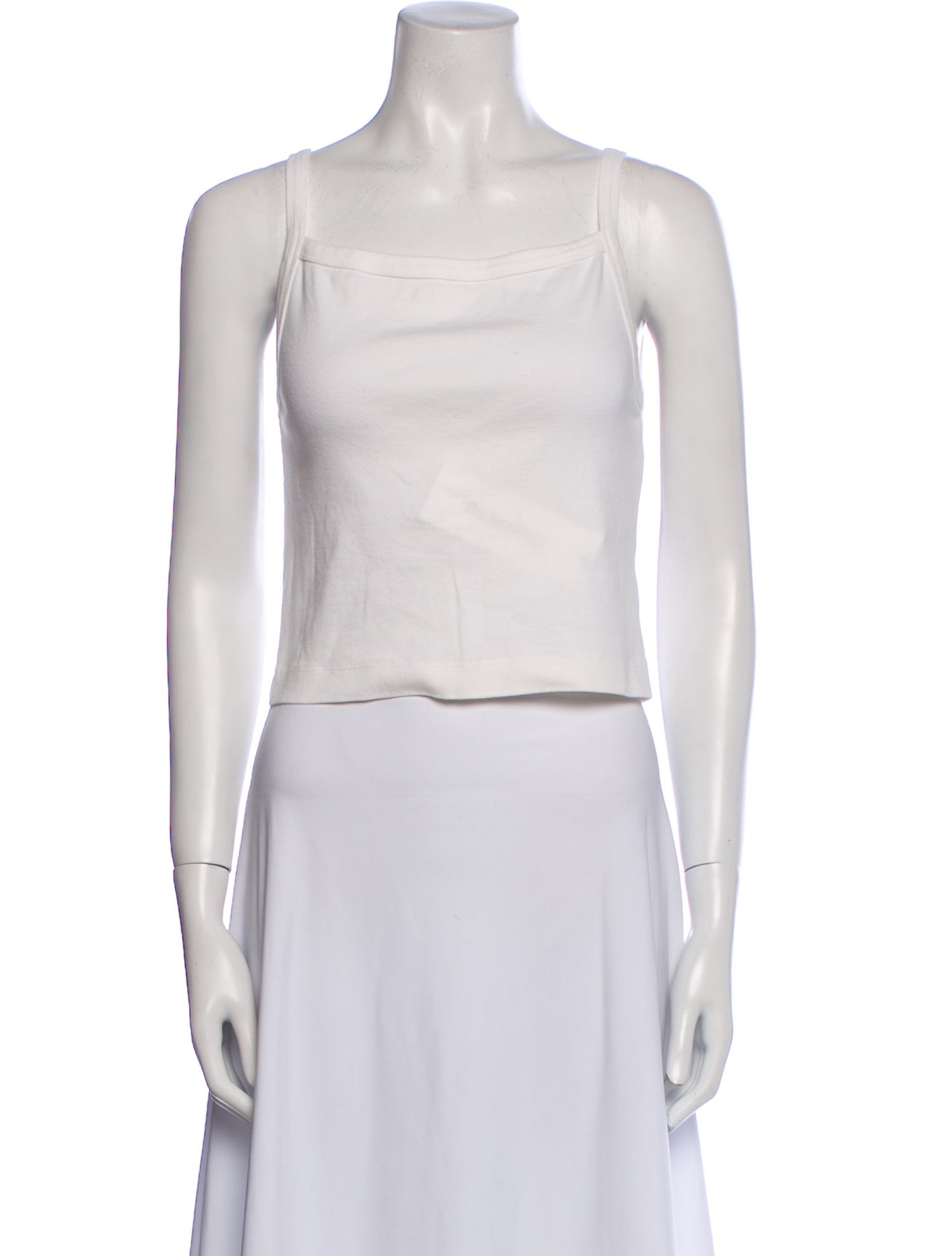 La Ligne Square Neckline Sleeveless Crop Top