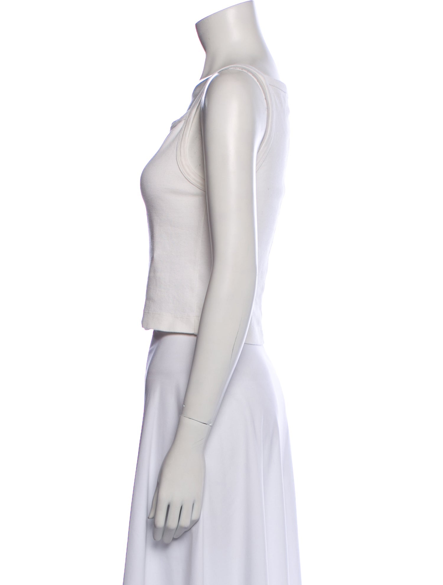 La Ligne Square Neckline Sleeveless Crop Top