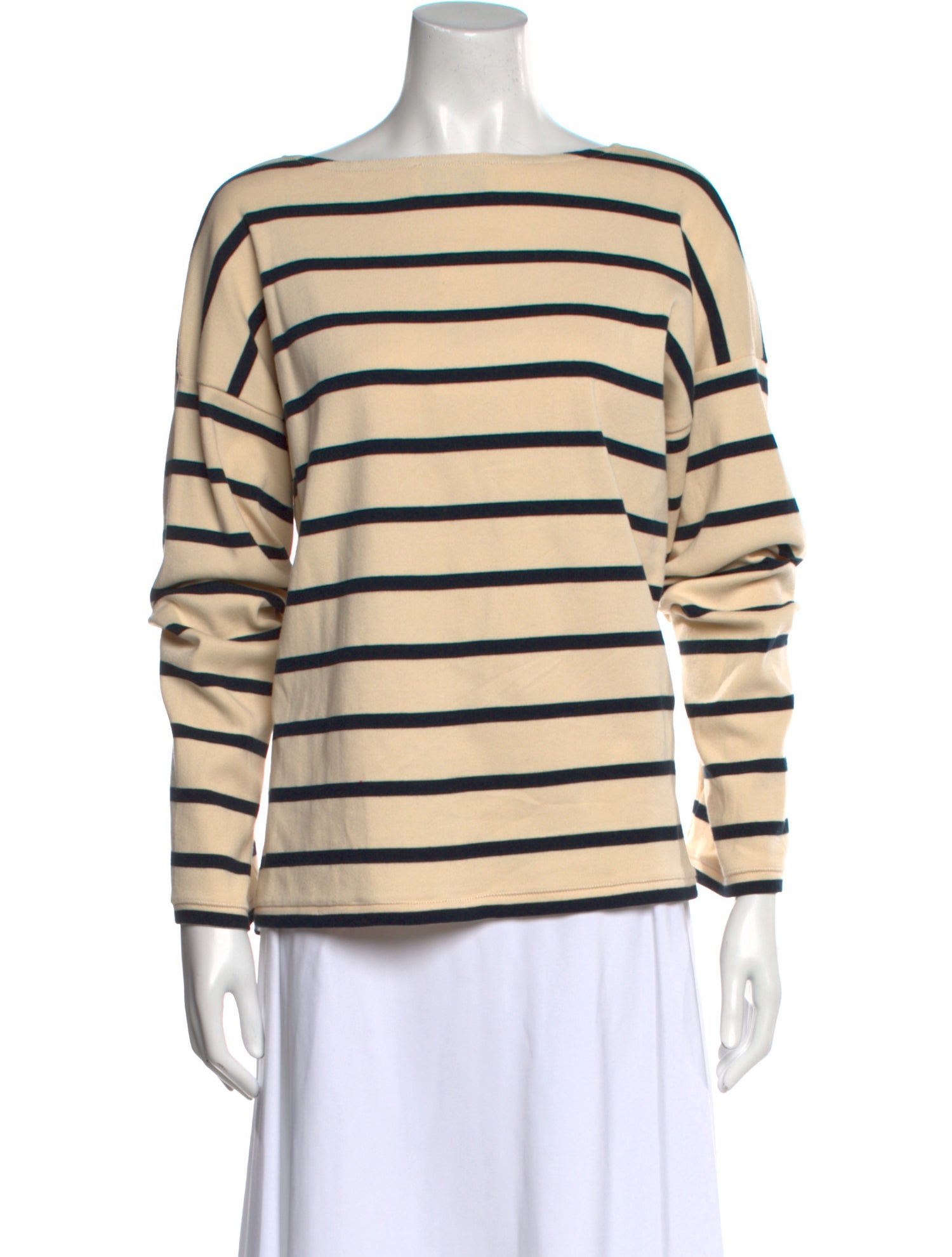 La Ligne Striped Bateau Neckline Top