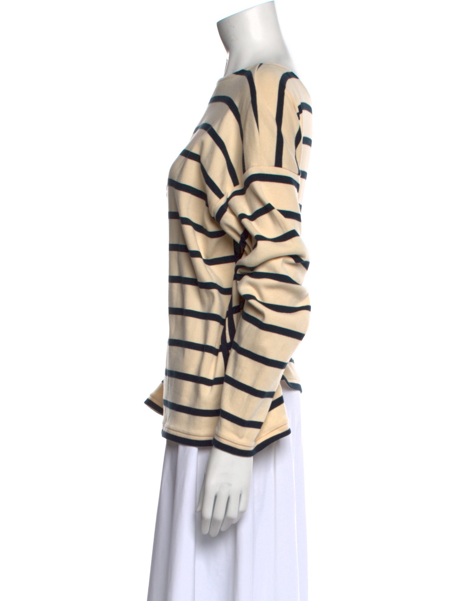 La Ligne Striped Bateau Neckline Top