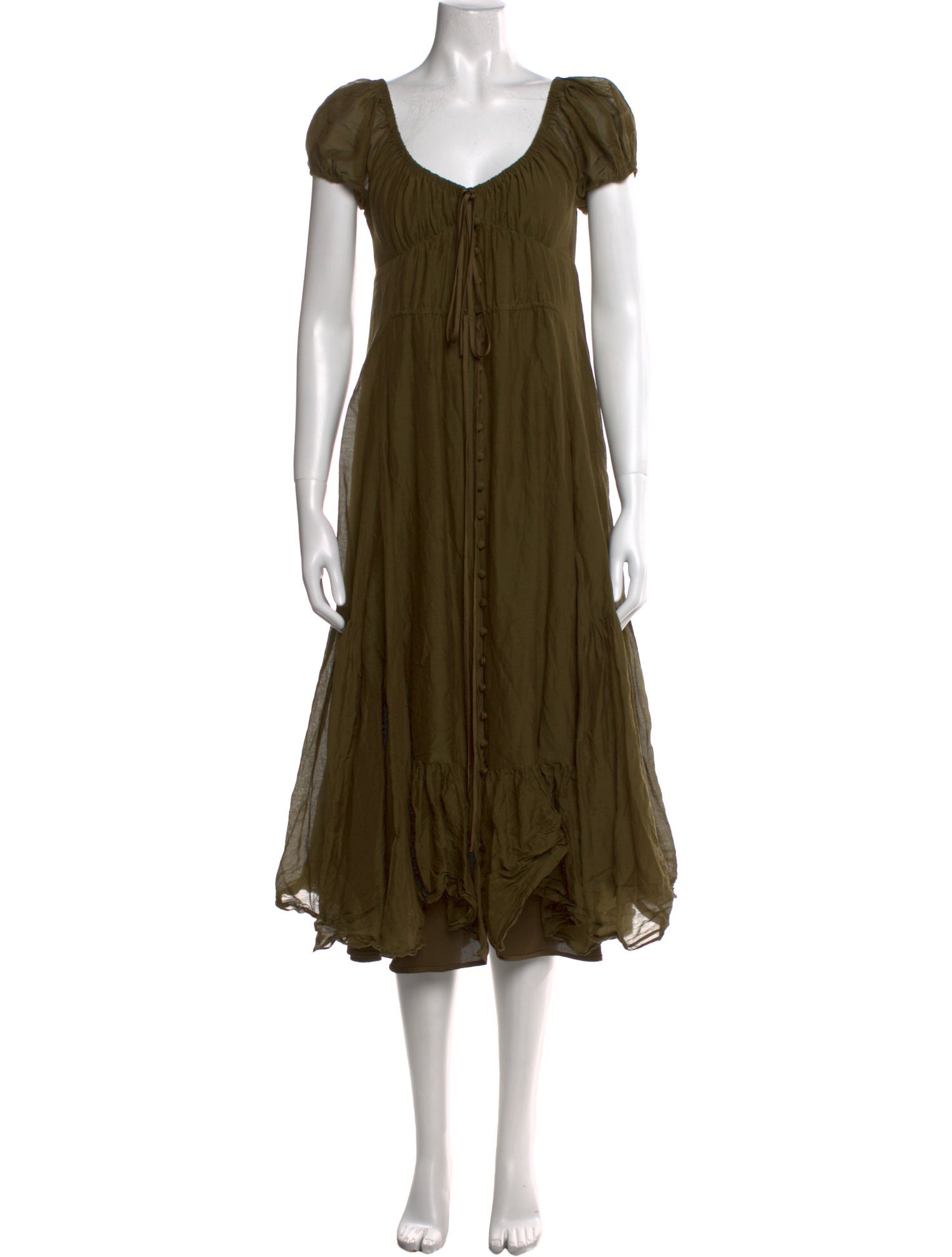 La Ligne V-Neck Midi Length Dress