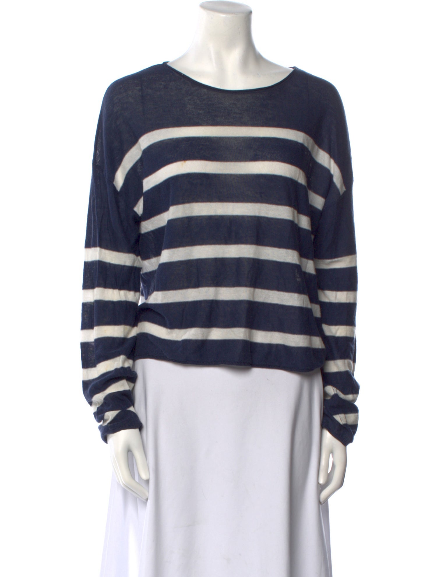 La Ligne Striped Bateau Neckline Top