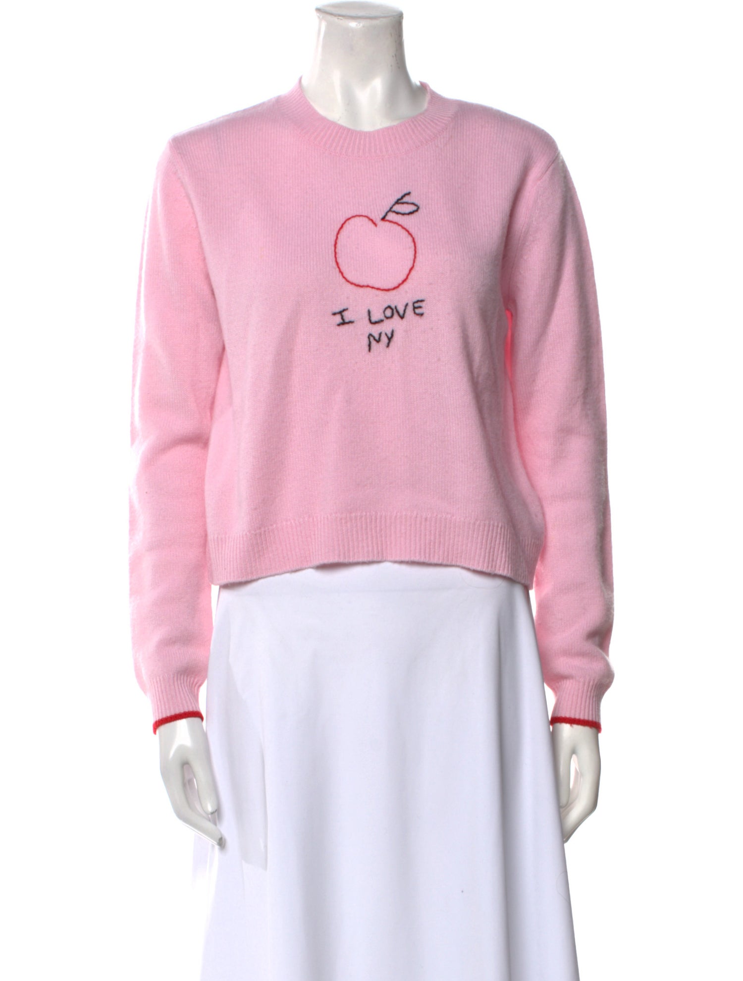 La Ligne Cashmere Graphic Print Sweater