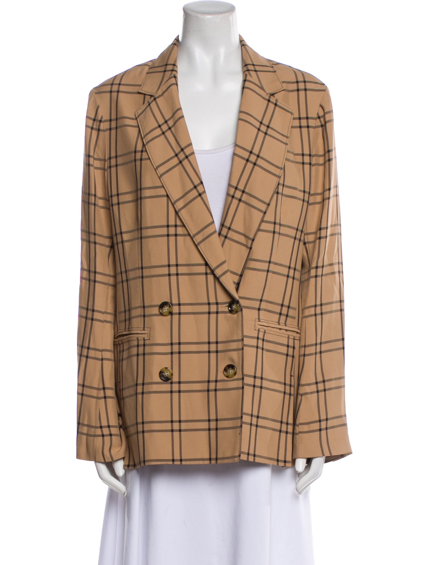 La Ligne Plaid Print Blazer