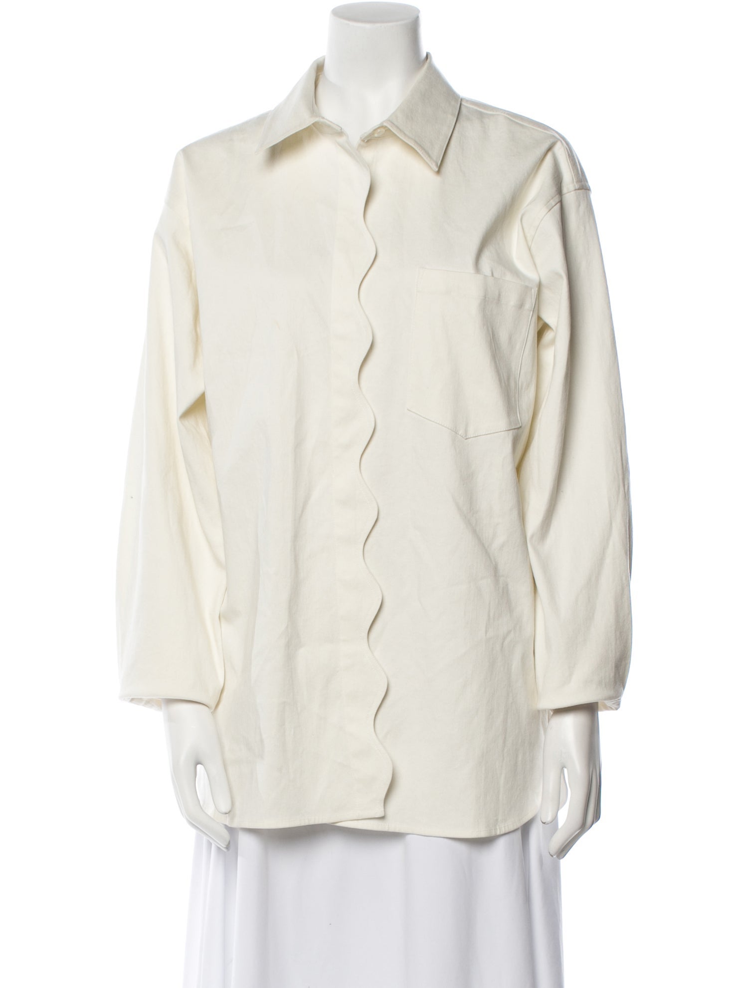 La Ligne Long Sleeve Button-Up Top