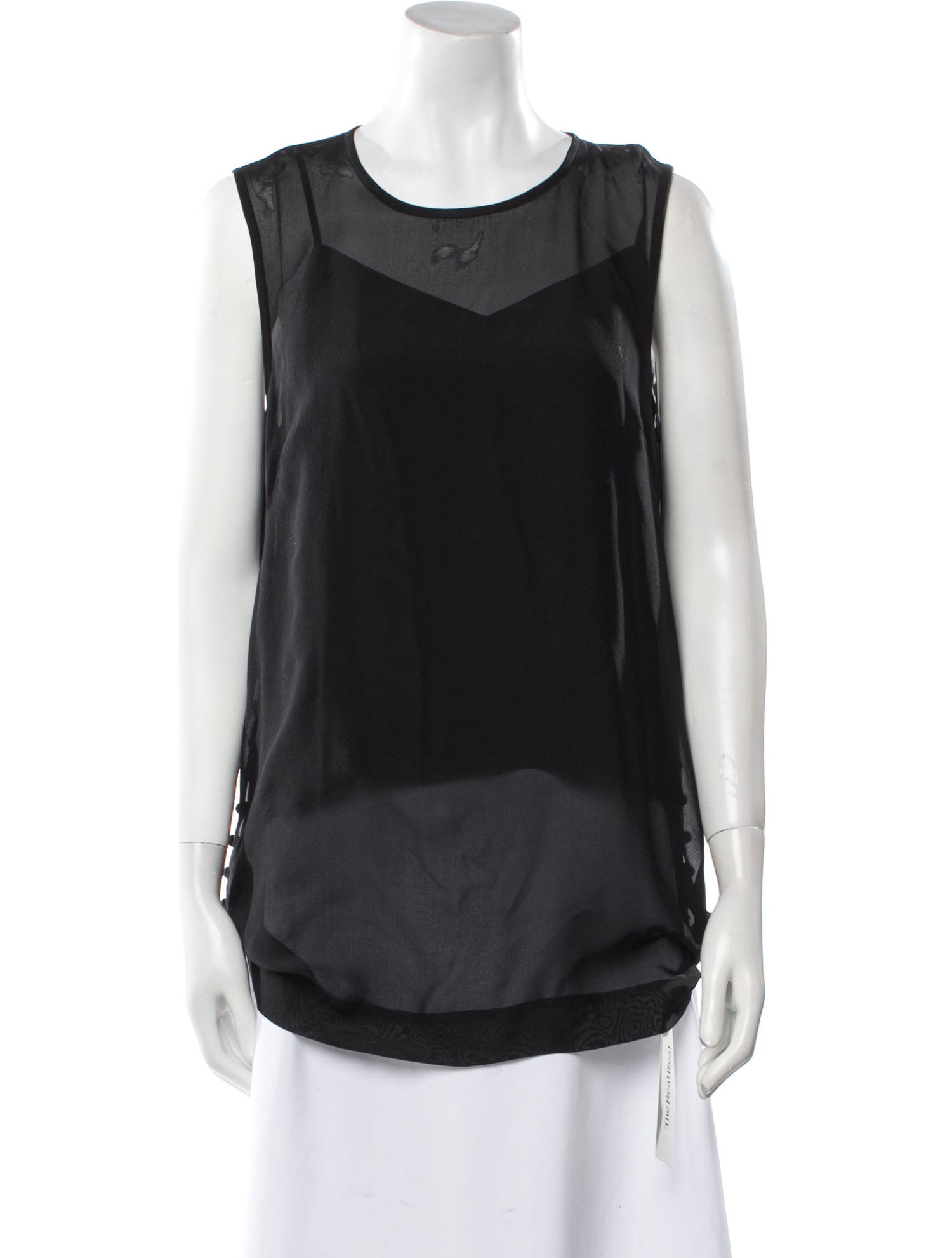 La Ligne Silk Scoop Neck Top