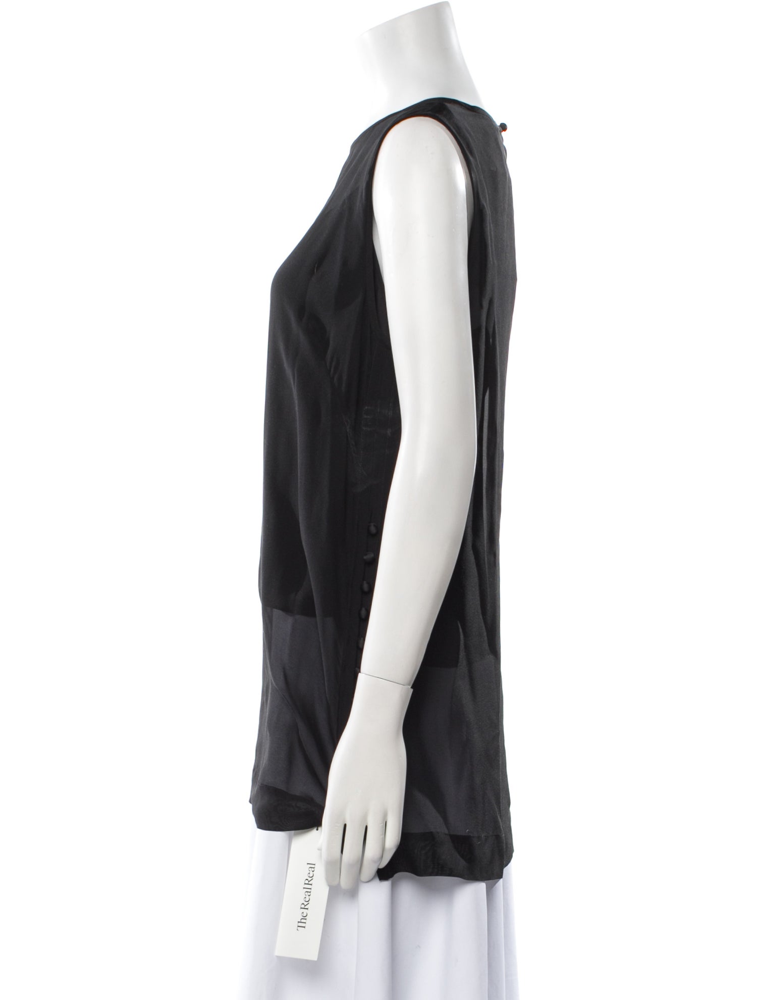 La Ligne Silk Scoop Neck Top