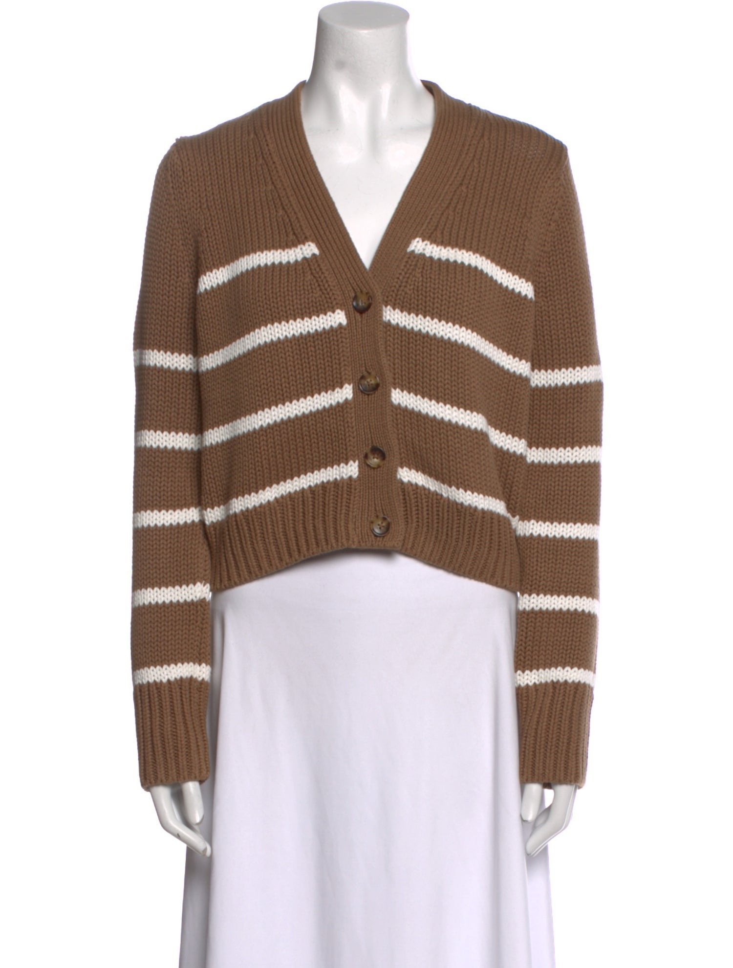 La Ligne Striped V-Neck Sweater