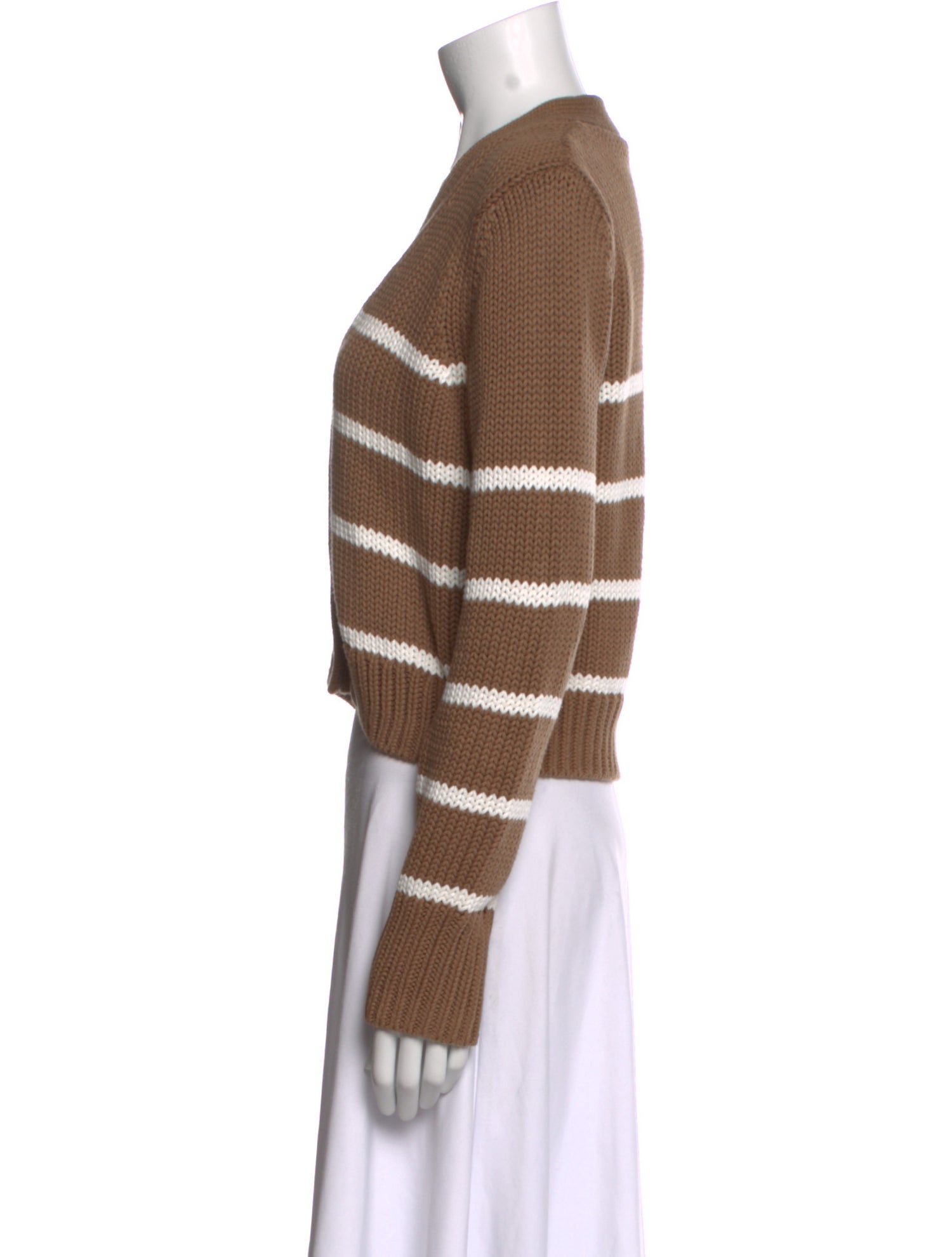La Ligne Striped V-Neck Sweater