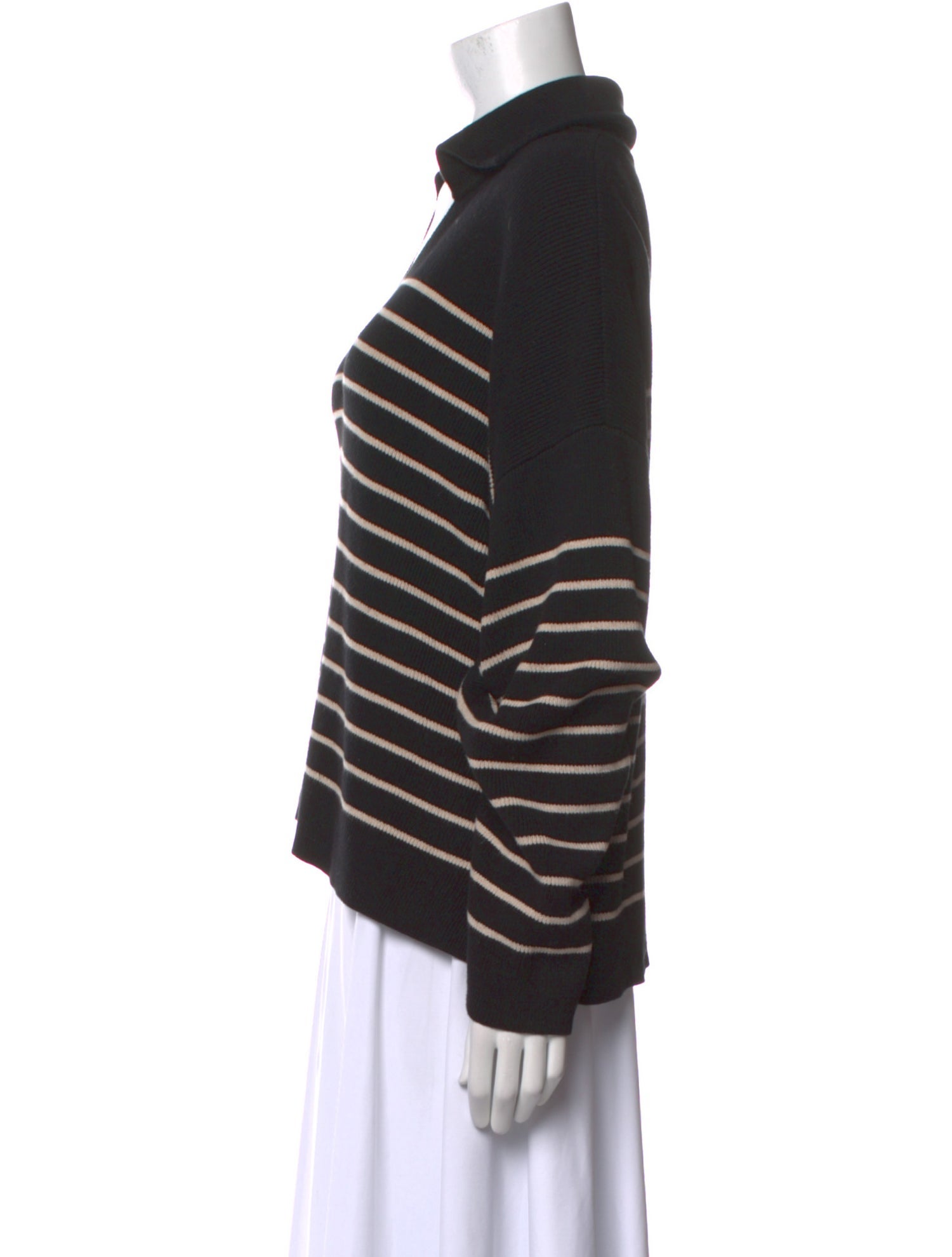 La Ligne Striped V-Neck Sweater