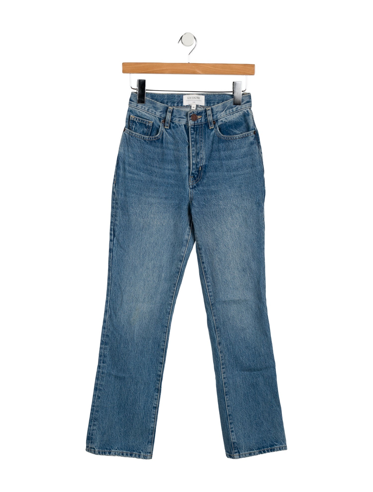 La Ligne Mid-Rise Straight Leg Jeans