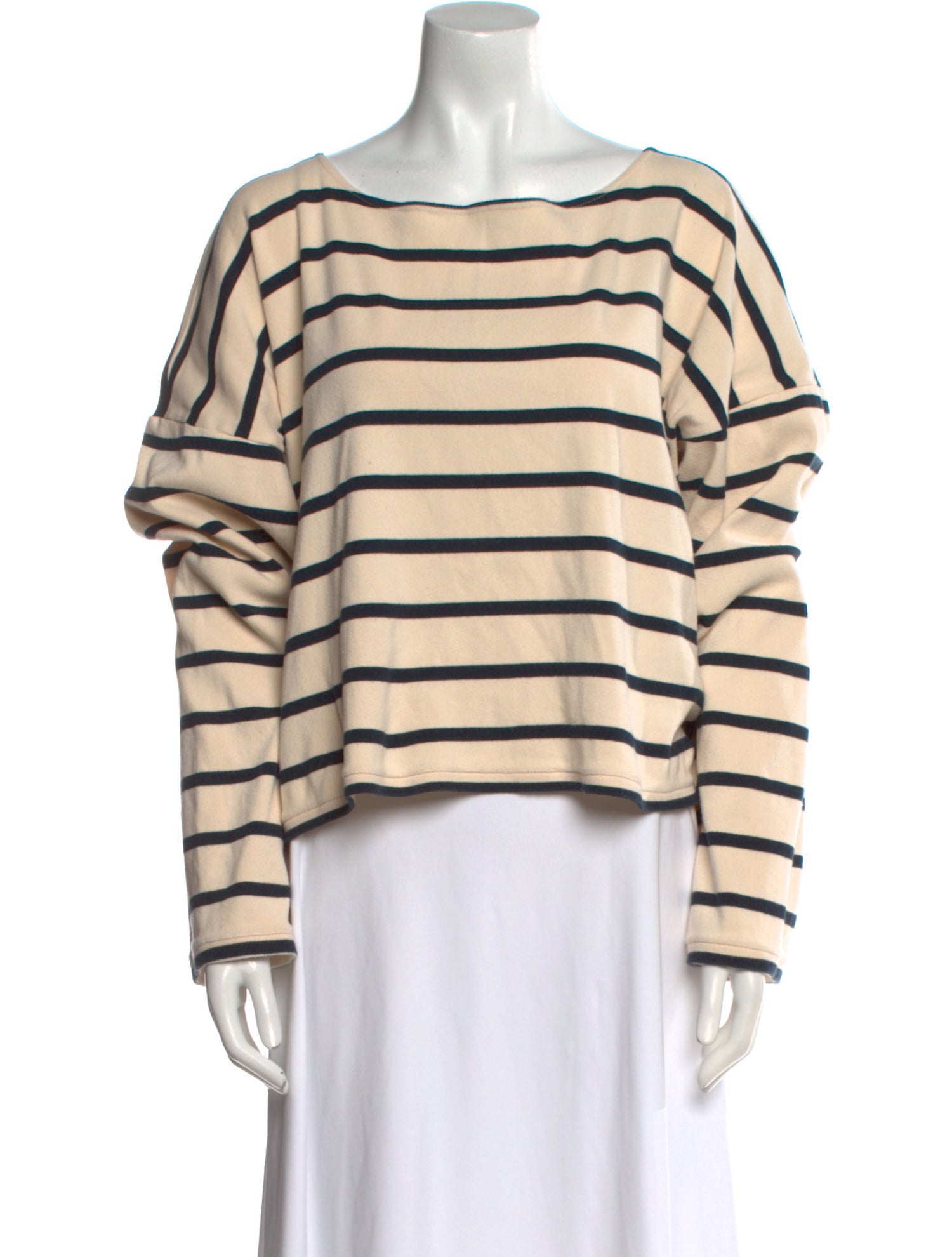 La Ligne Striped Bateau Neckline Top