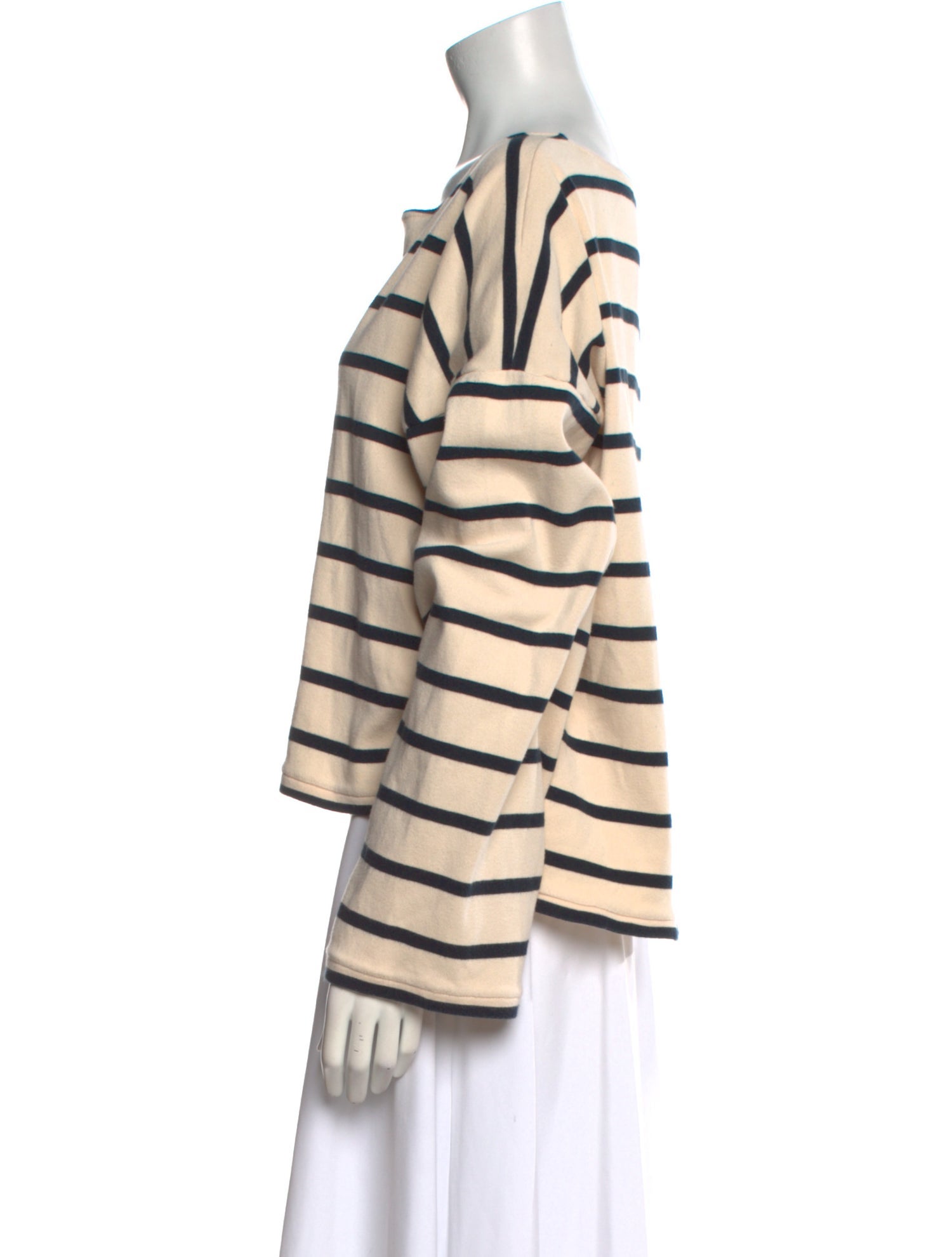 La Ligne Striped Bateau Neckline Top