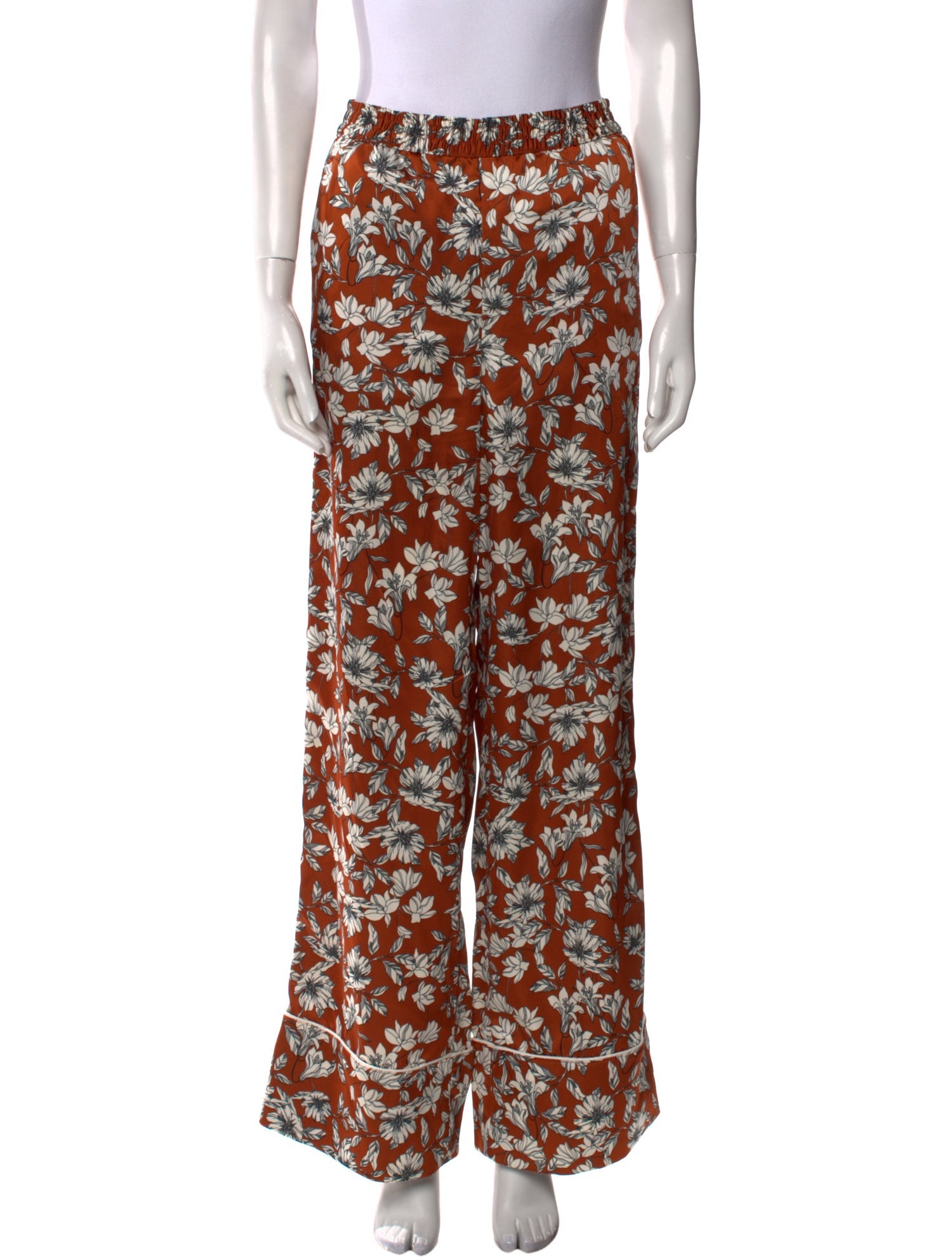 La Ligne Floral Print Wide Leg Pants