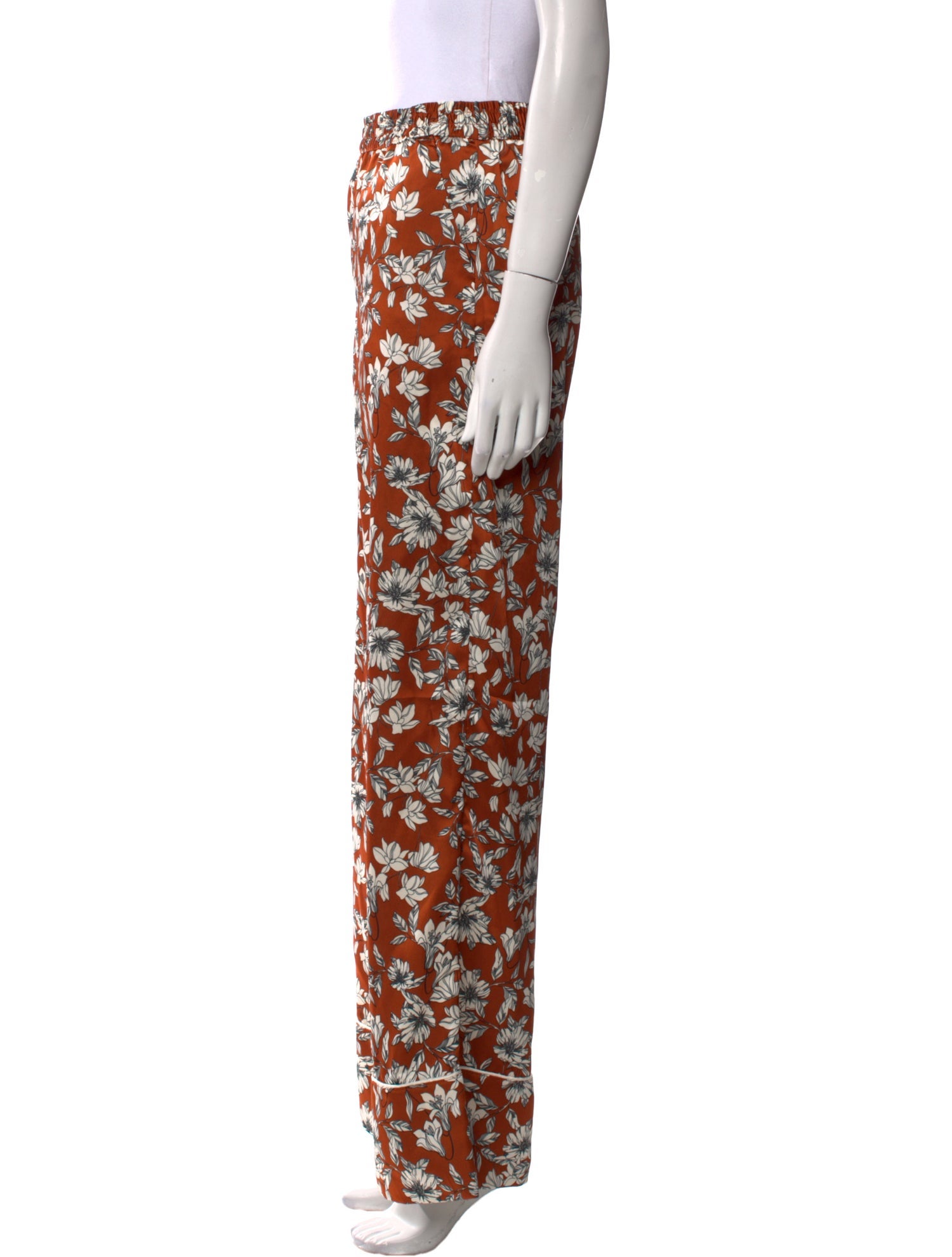 La Ligne Floral Print Wide Leg Pants