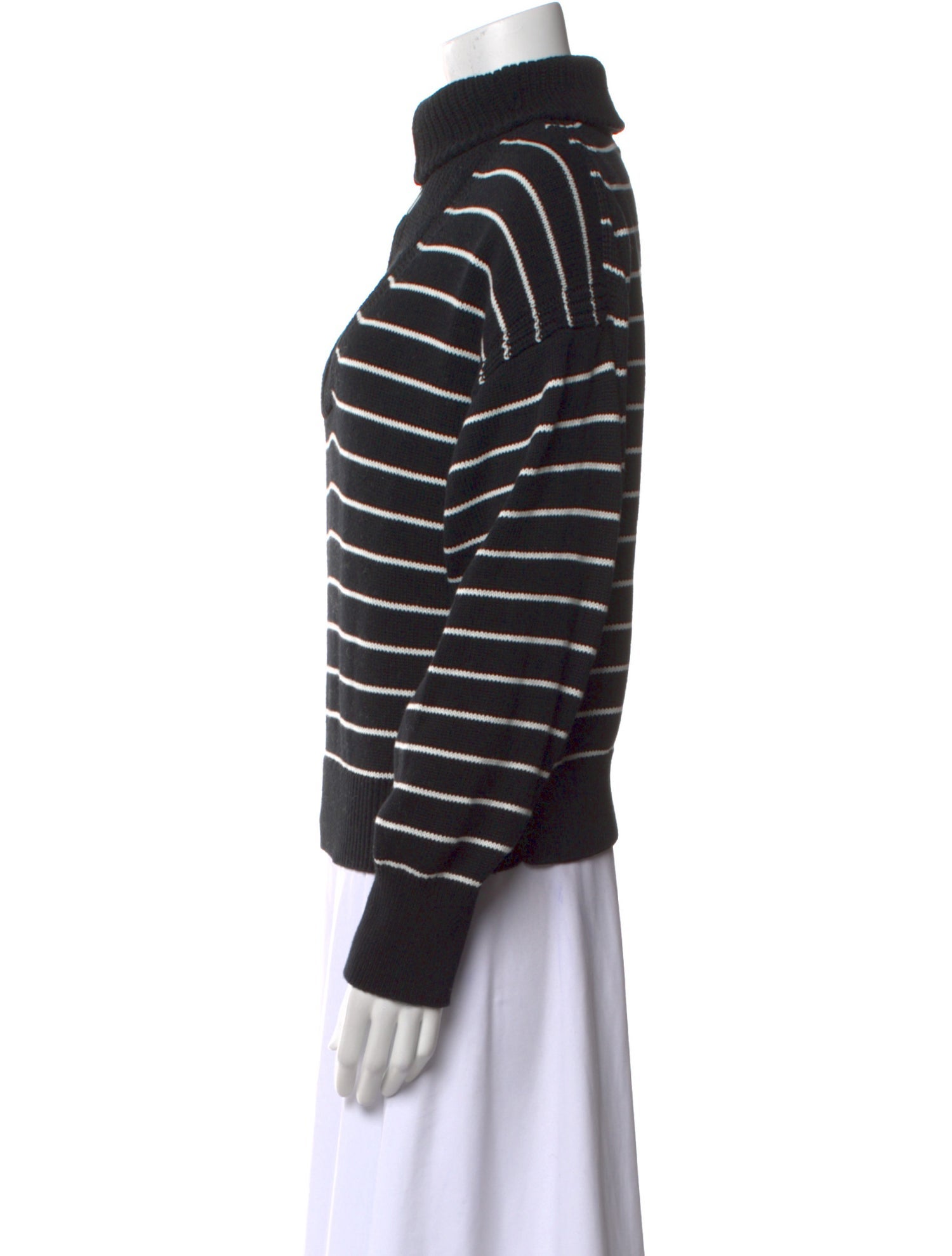 La Ligne Striped Mock Neck Sweater