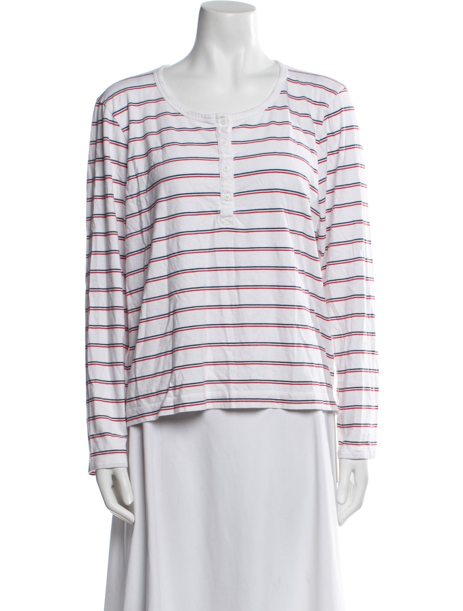 La Ligne Striped Scoop Neck Top