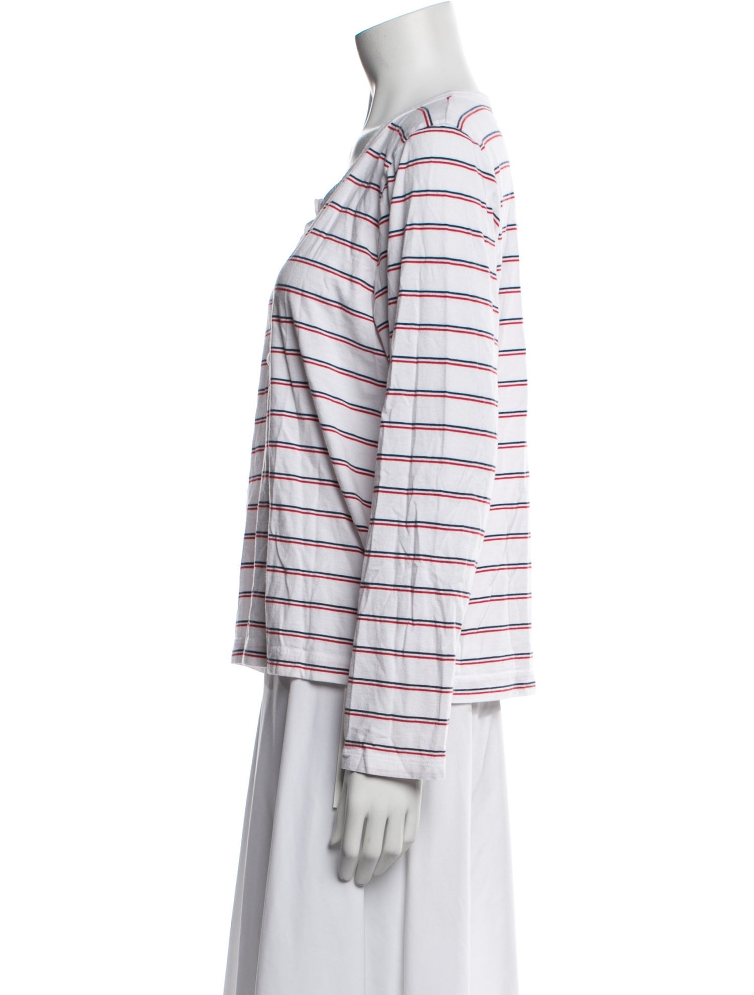 La Ligne Striped Scoop Neck Top