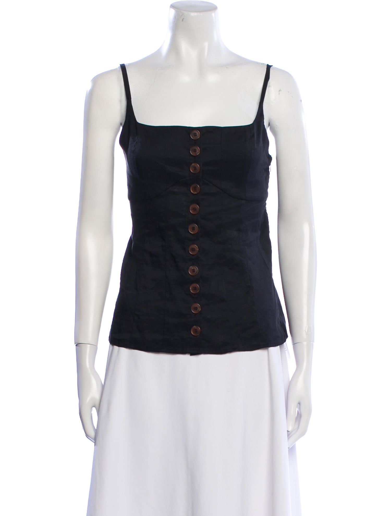 La Ligne Square Neckline Sleeveless Top