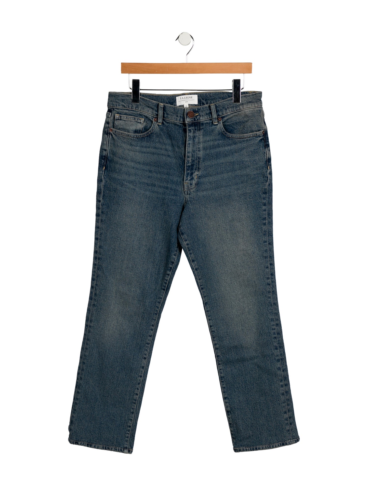 La Ligne High-Rise Straight Leg Jeans
