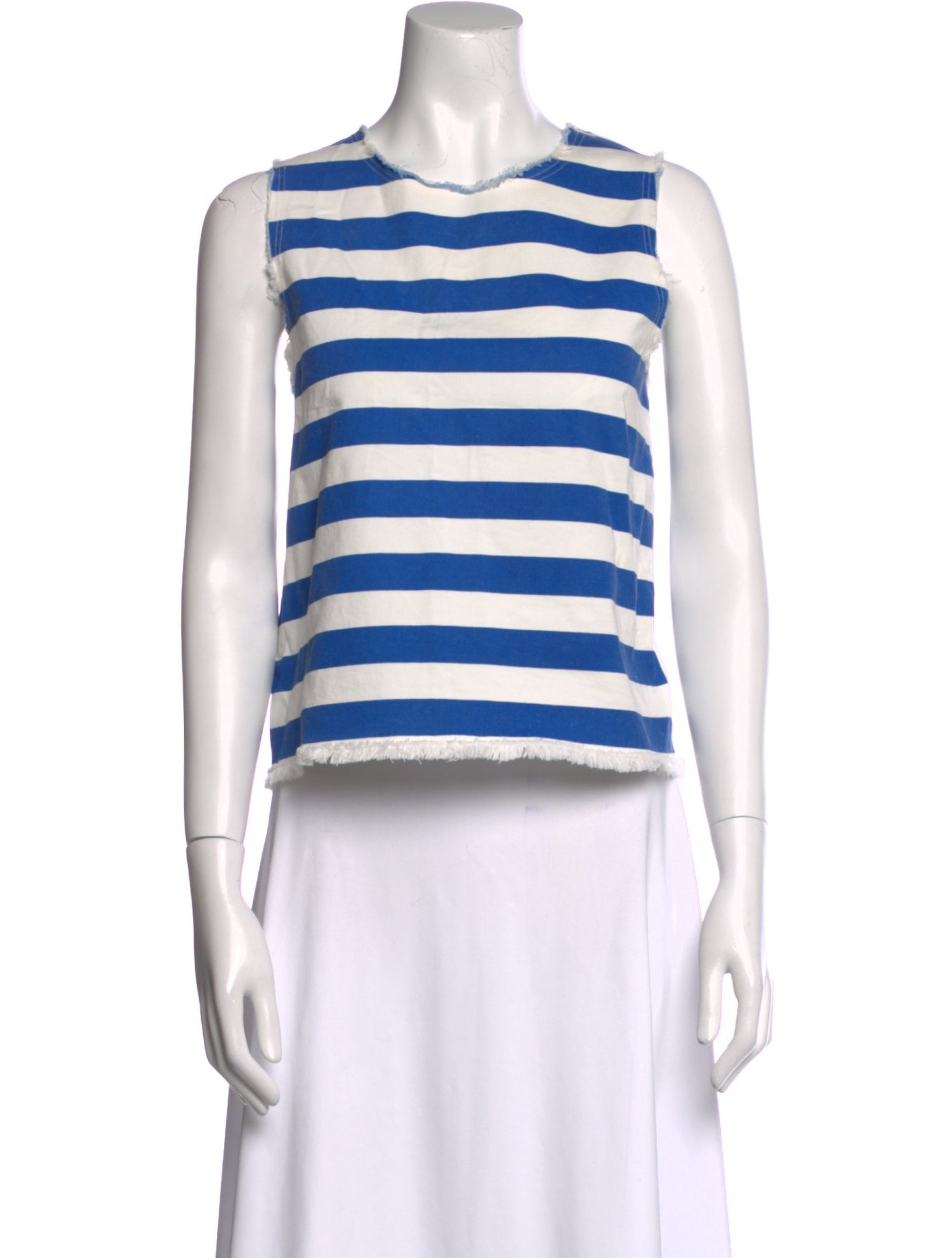 La Ligne Striped Crew Neck Crop Top