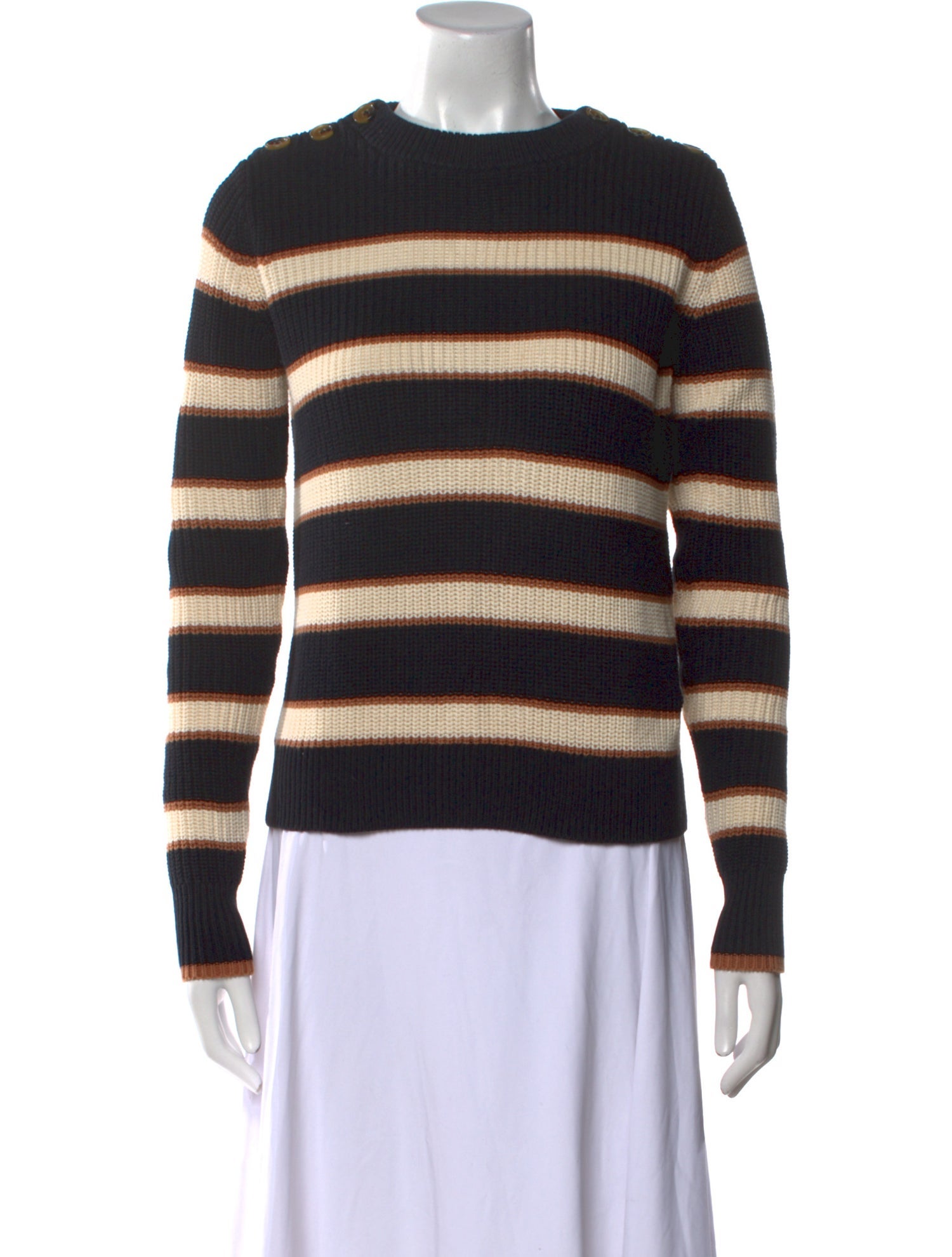 La Ligne Striped Crew Neck Sweater