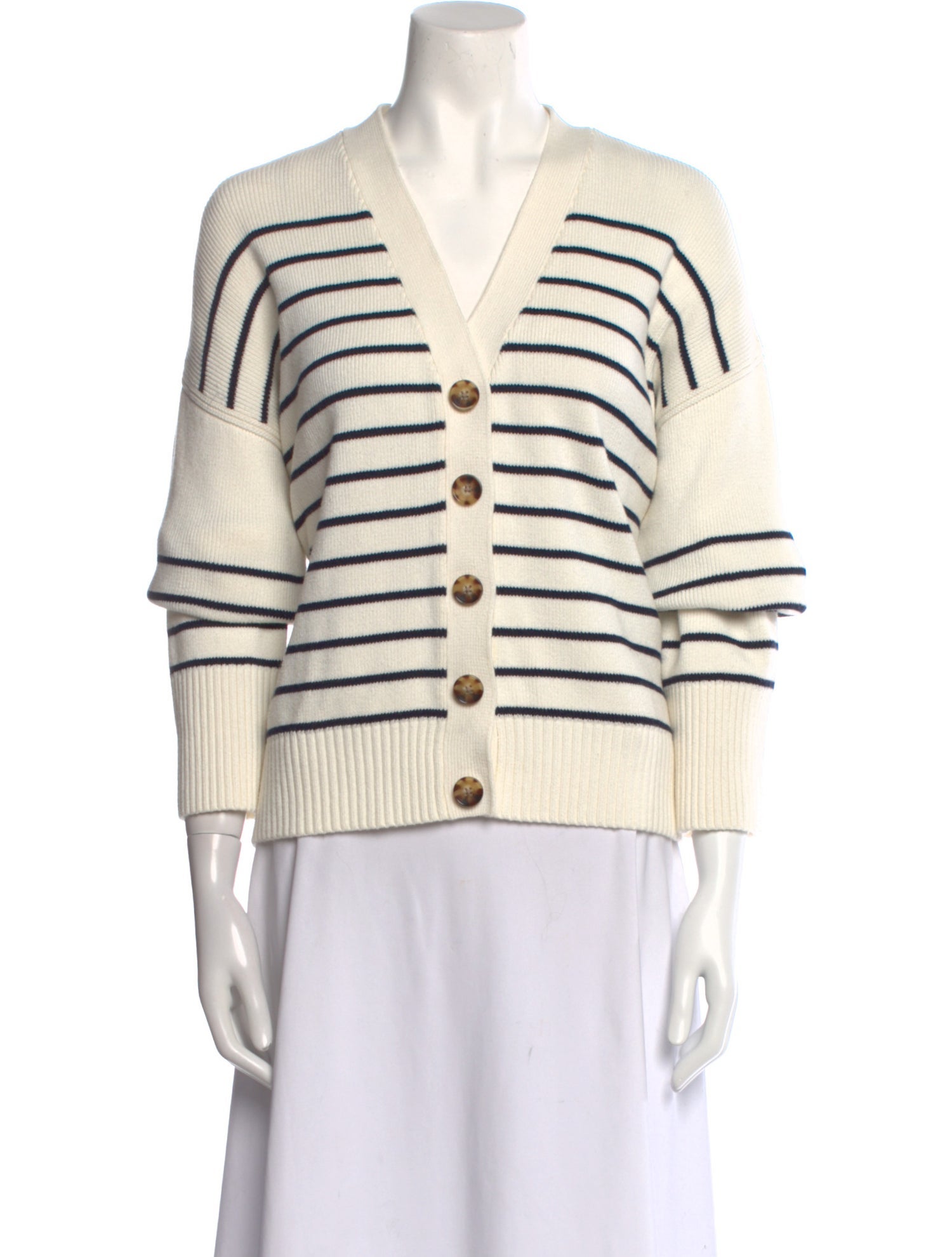 La Ligne Striped V-Neck Sweater