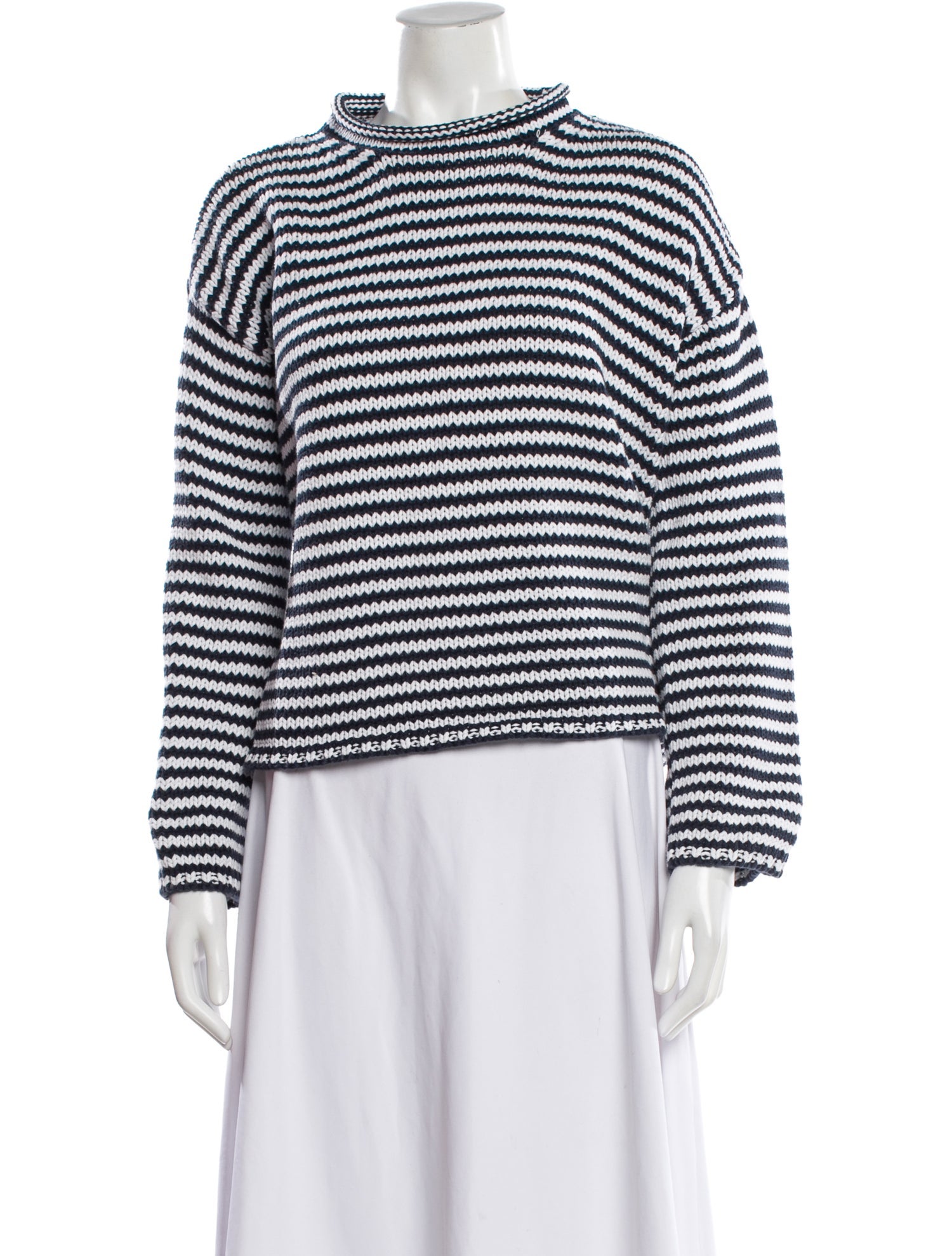 La Ligne Striped Mock Neck Sweater