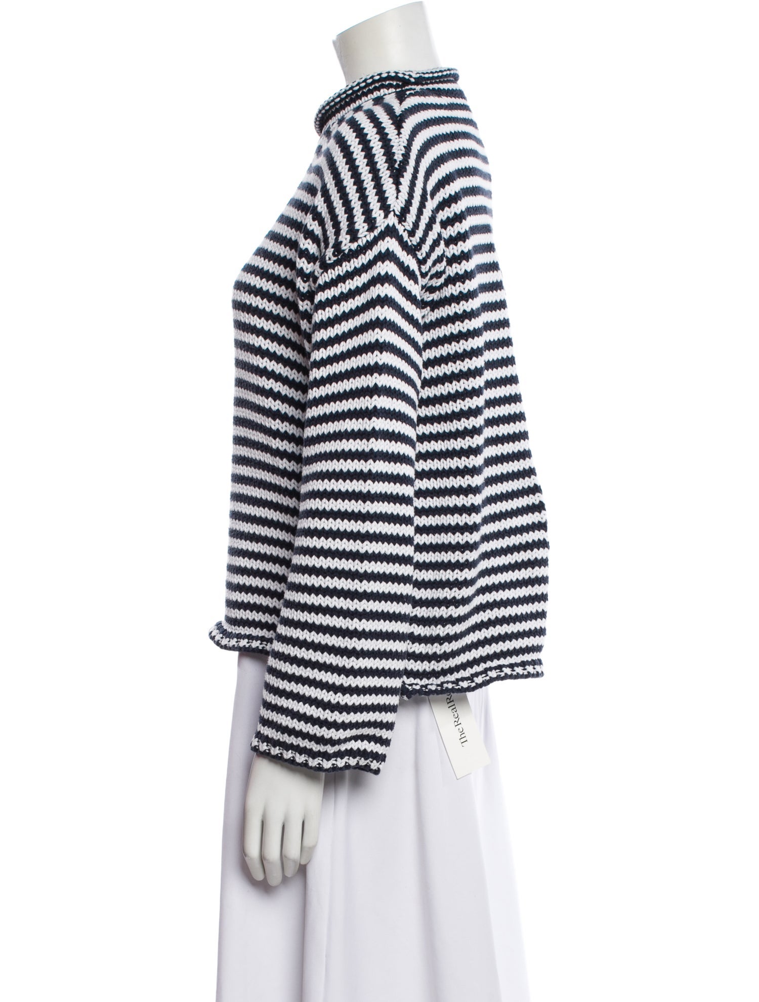 La Ligne Striped Mock Neck Sweater