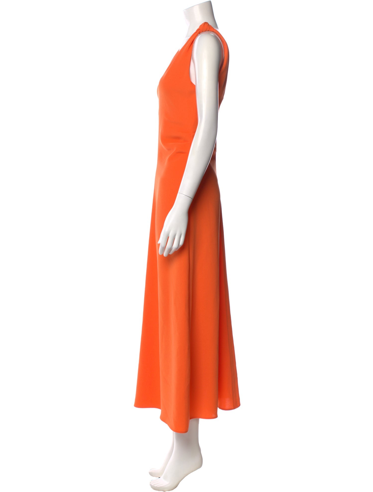 la ligne orange dress La Ligne Cruz Shirred Cotton-Sateen Midi Dress In Orange - 60% Off