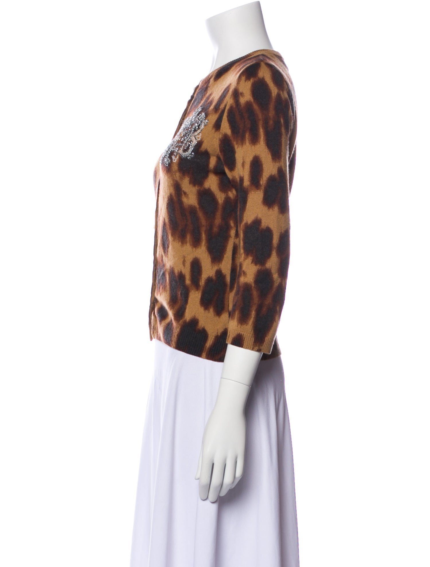 L.A.M.B. Cashmere Animal Print Sweater