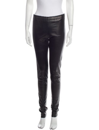 Lamberto Losani Leather Skinny Leg Pants