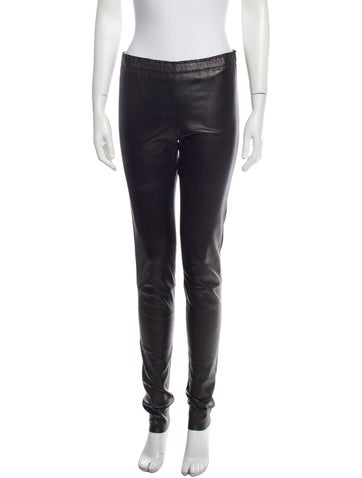 Lamberto Losani Pants Leather Skinny Leg S