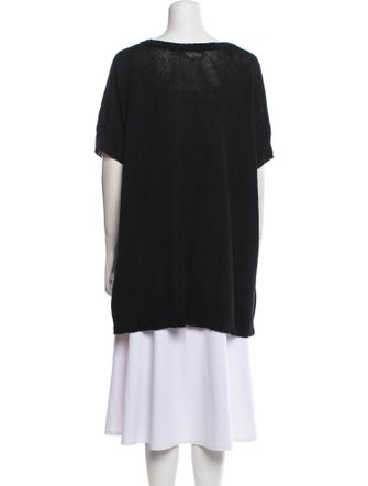 Lamberto Losani Linen Scoop Neck Sweater