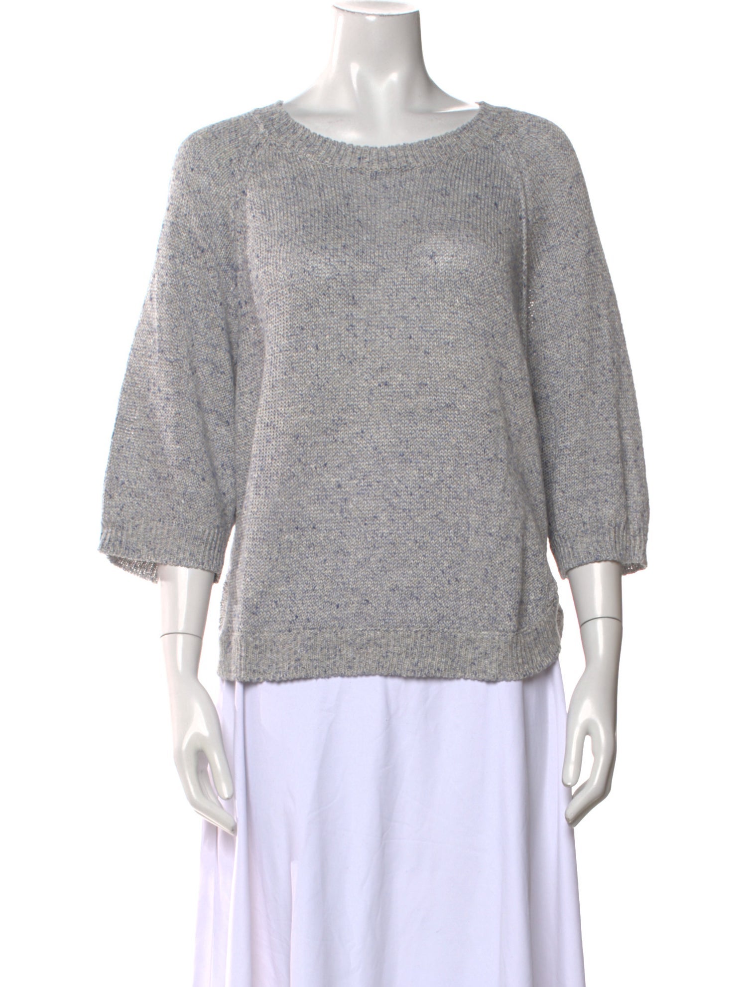 Lamberto Losani Linen Scoop Neck Sweater