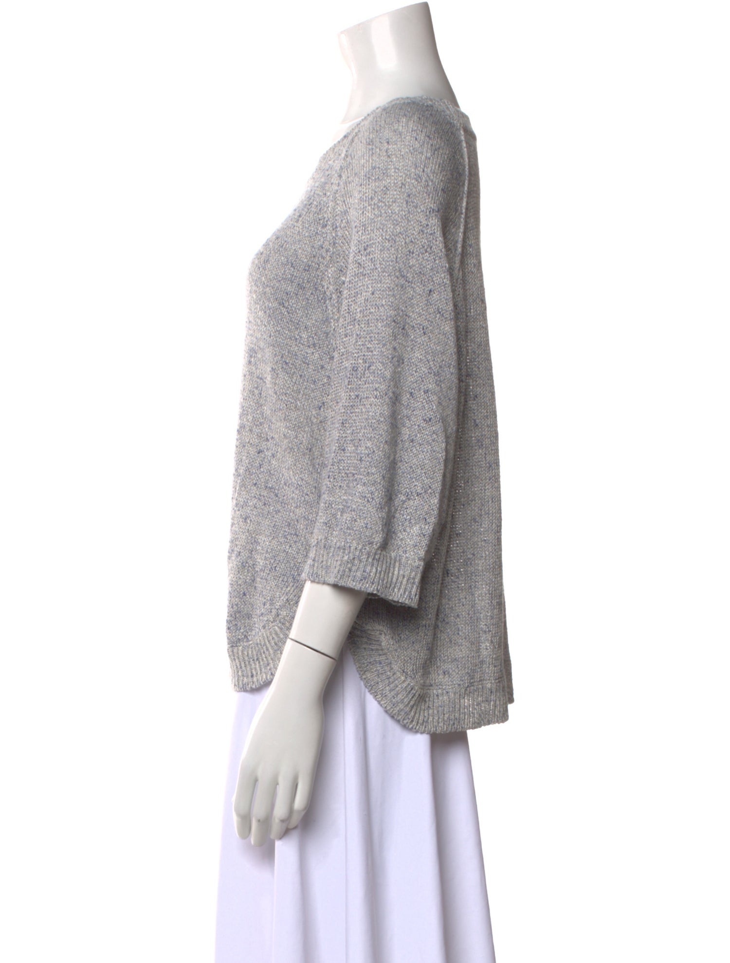 Lamberto Losani Linen Scoop Neck Sweater