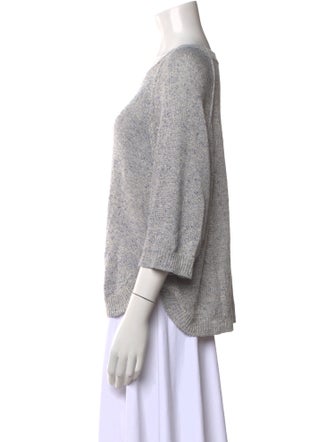 Lamberto Losani Linen Scoop Neck Sweater