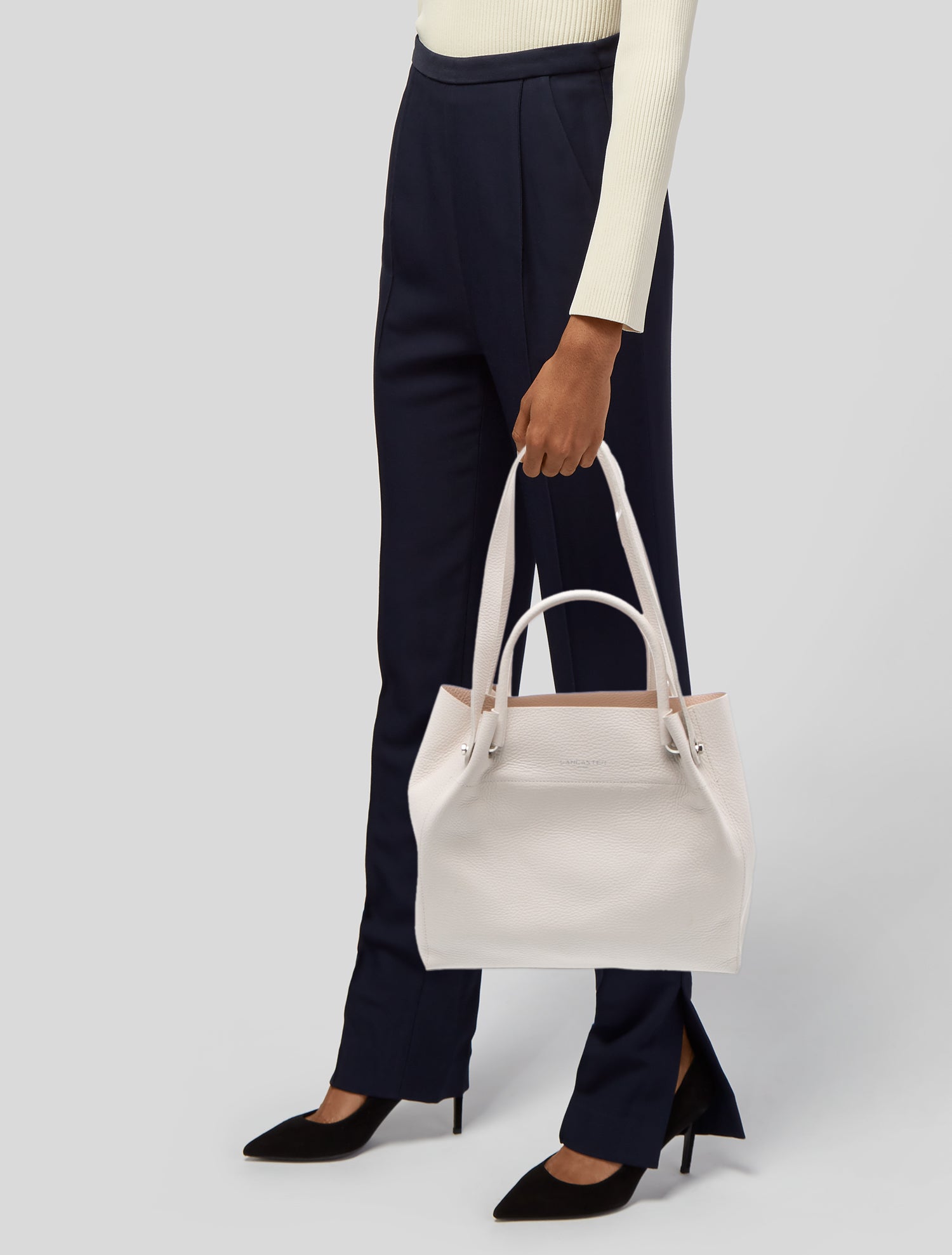 Lancaster Leather Top Handle Bag