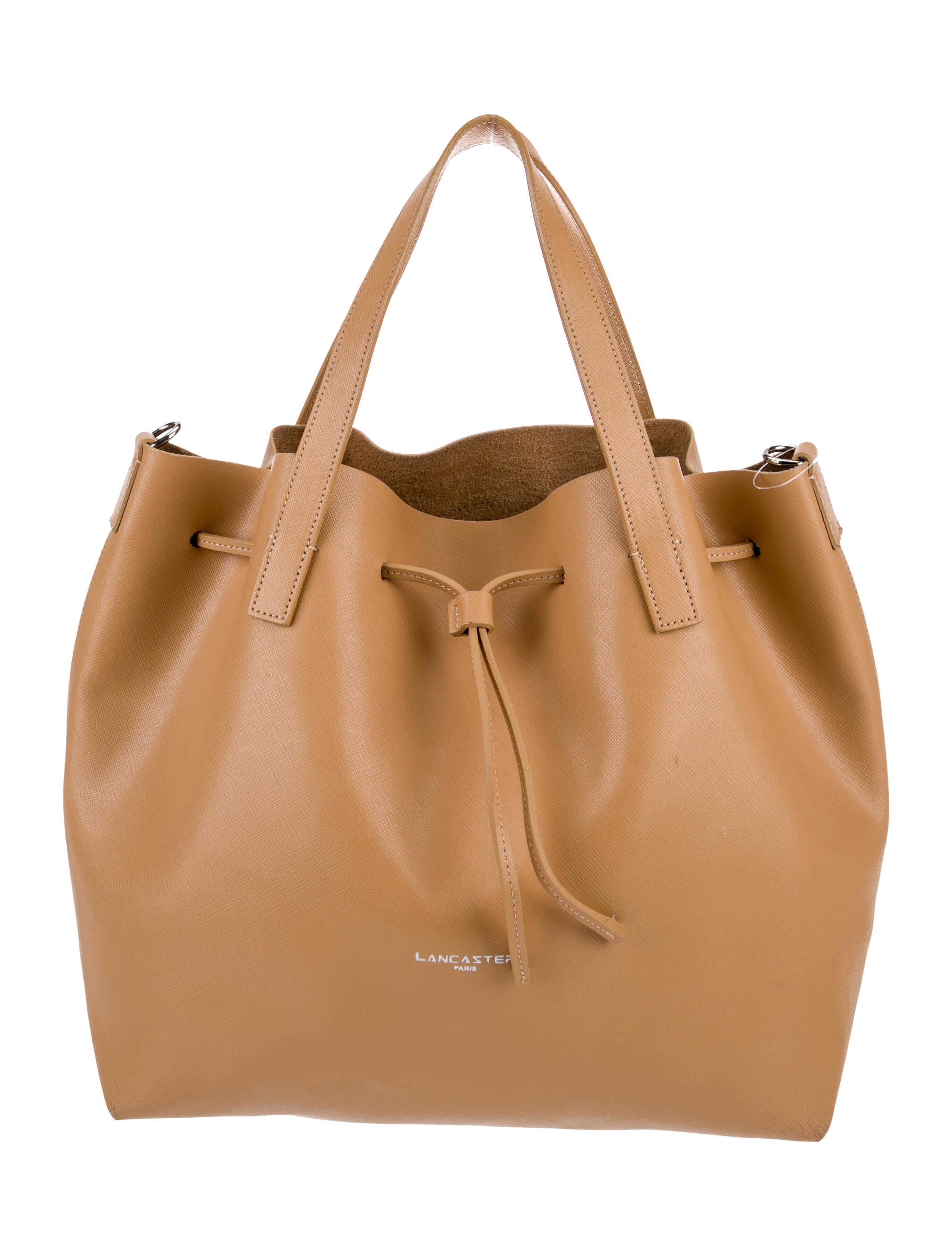 Lancaster Saffiano Leather Bucket Bag