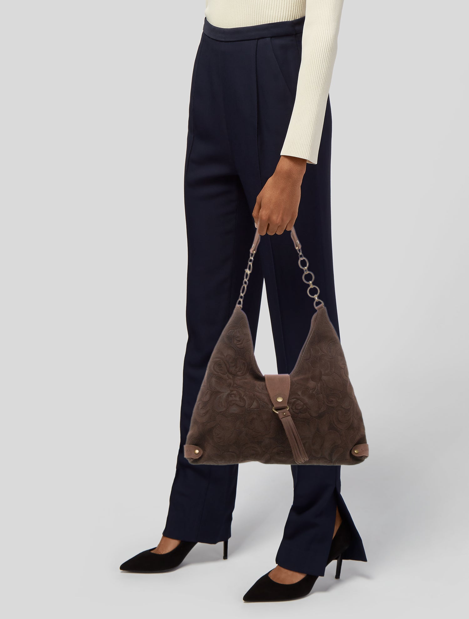 Lancaster Suede Shoulder Bag