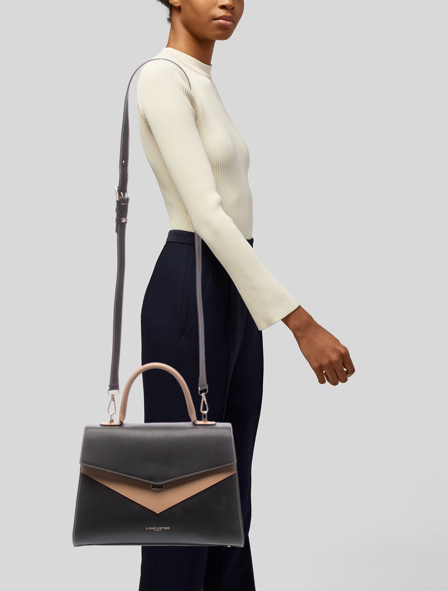 Lancaster Leather Top Handle Bag