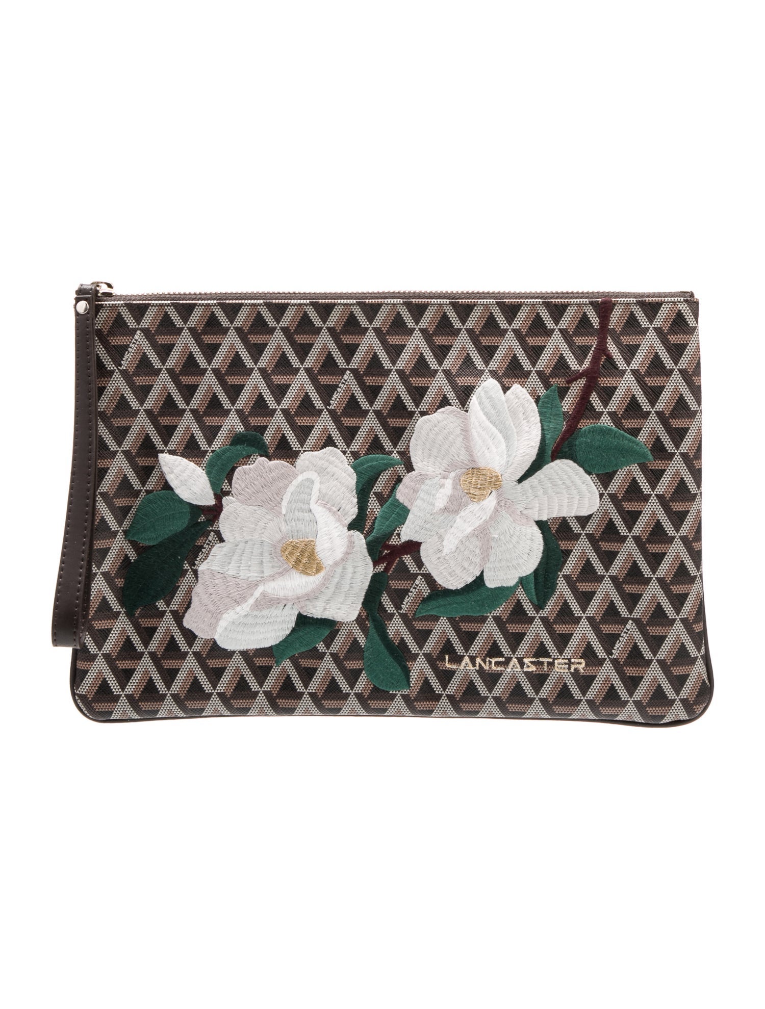 Lancaster Saffiano Leather Clutch