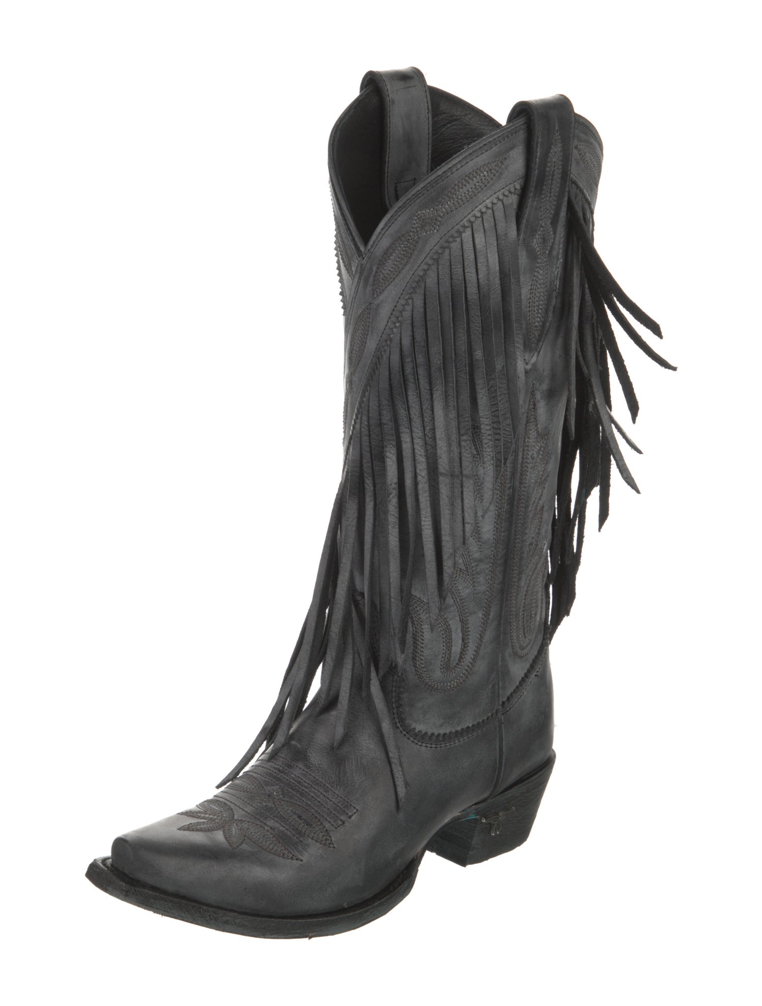 Lane Leather Tassel Accents Western Boots w/ Tags