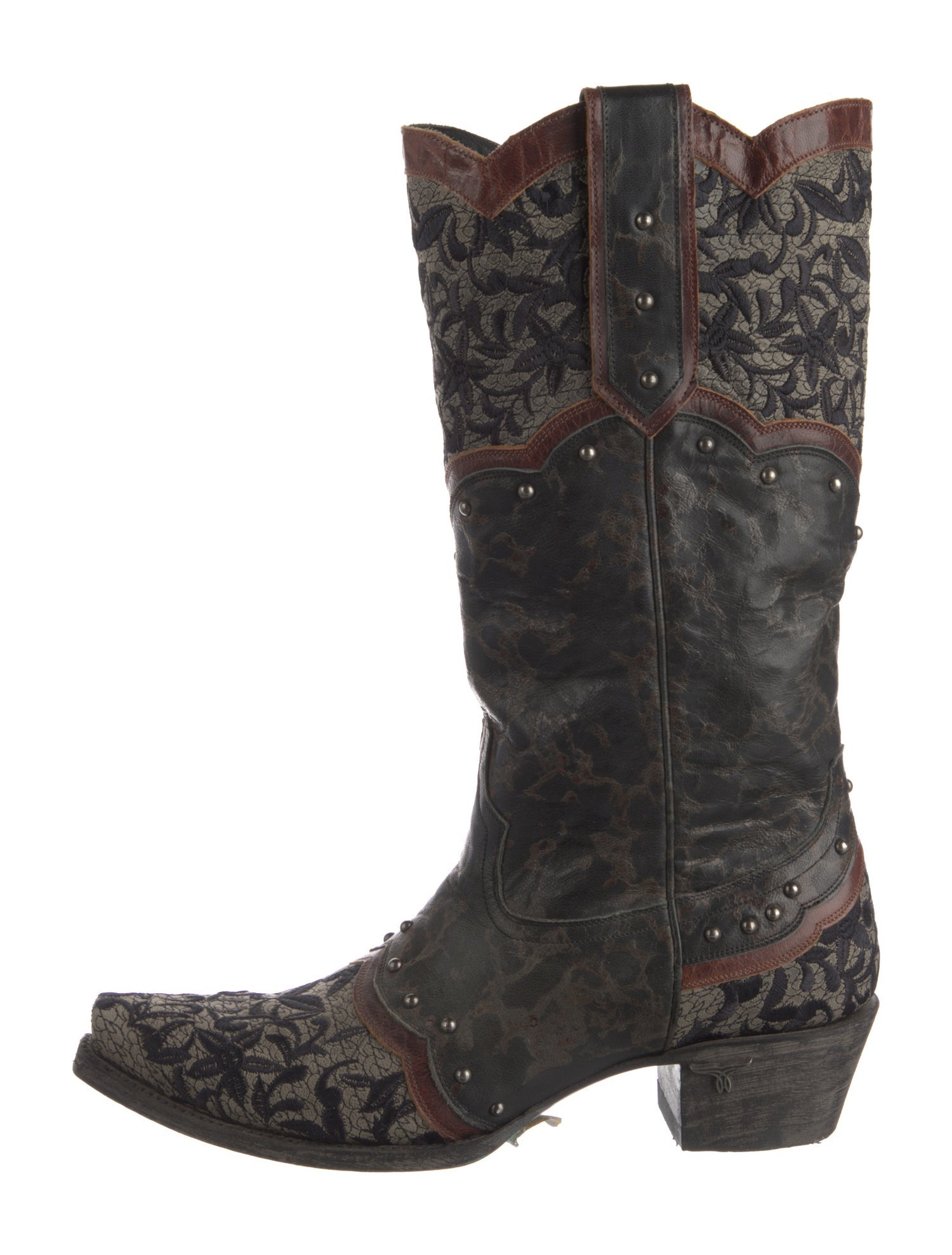Lane Leather Patterned Western Boots