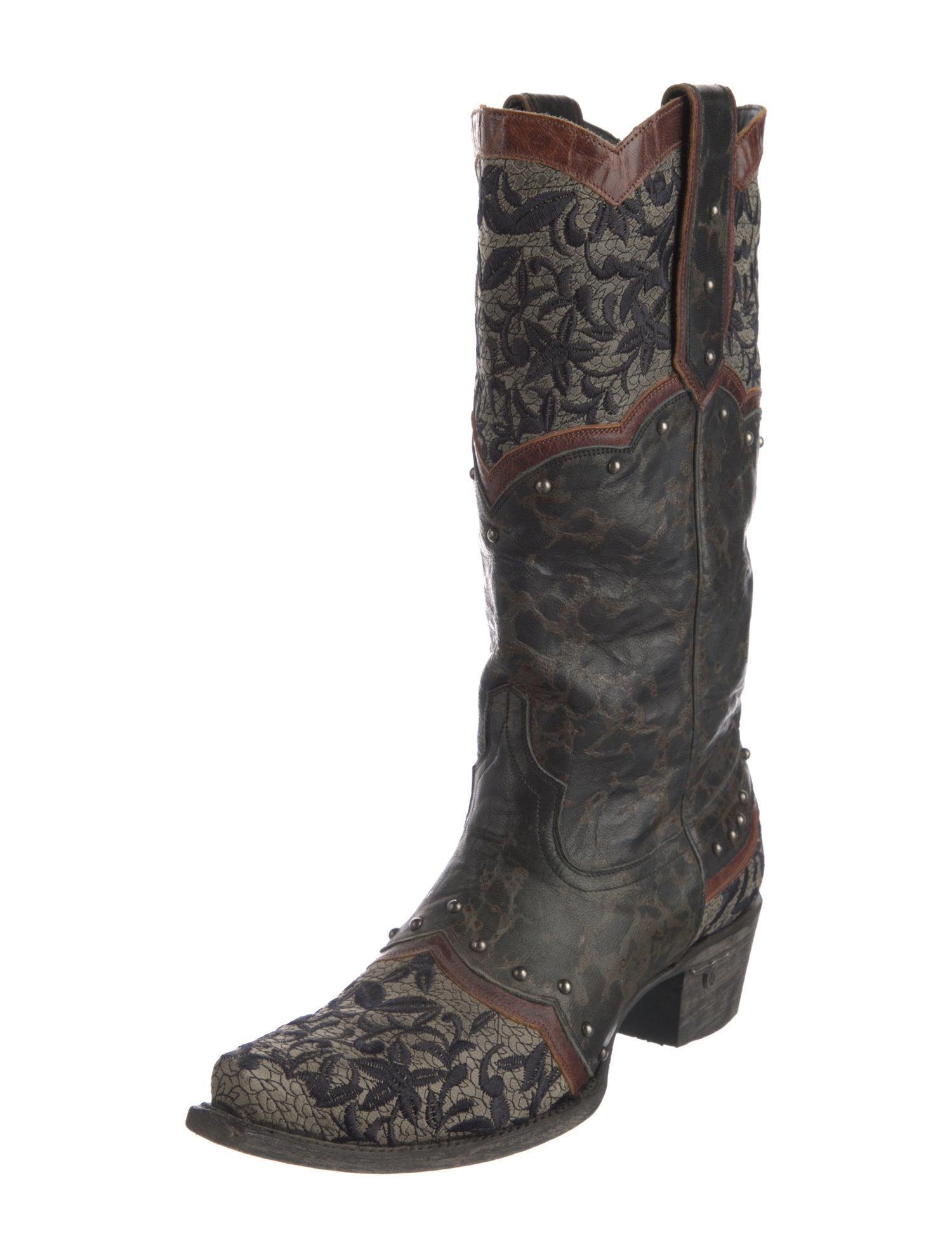 Lane Leather Patterned Western Boots