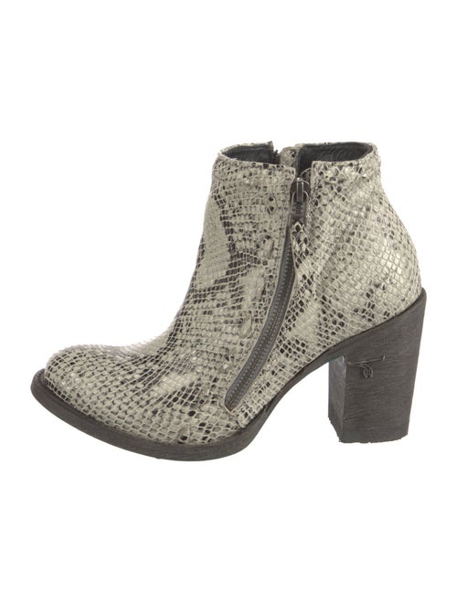 Lane Embossed Leather Animal Print Boots